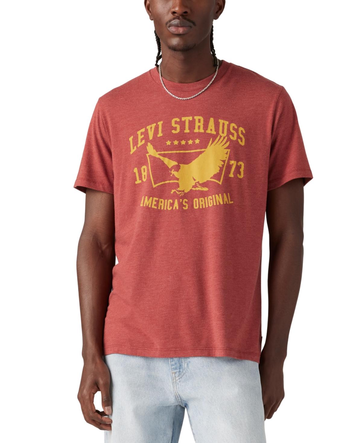 Levi s Classic Standard fit Eagle Logo Graphic T shirt in Red for Men Lyst
