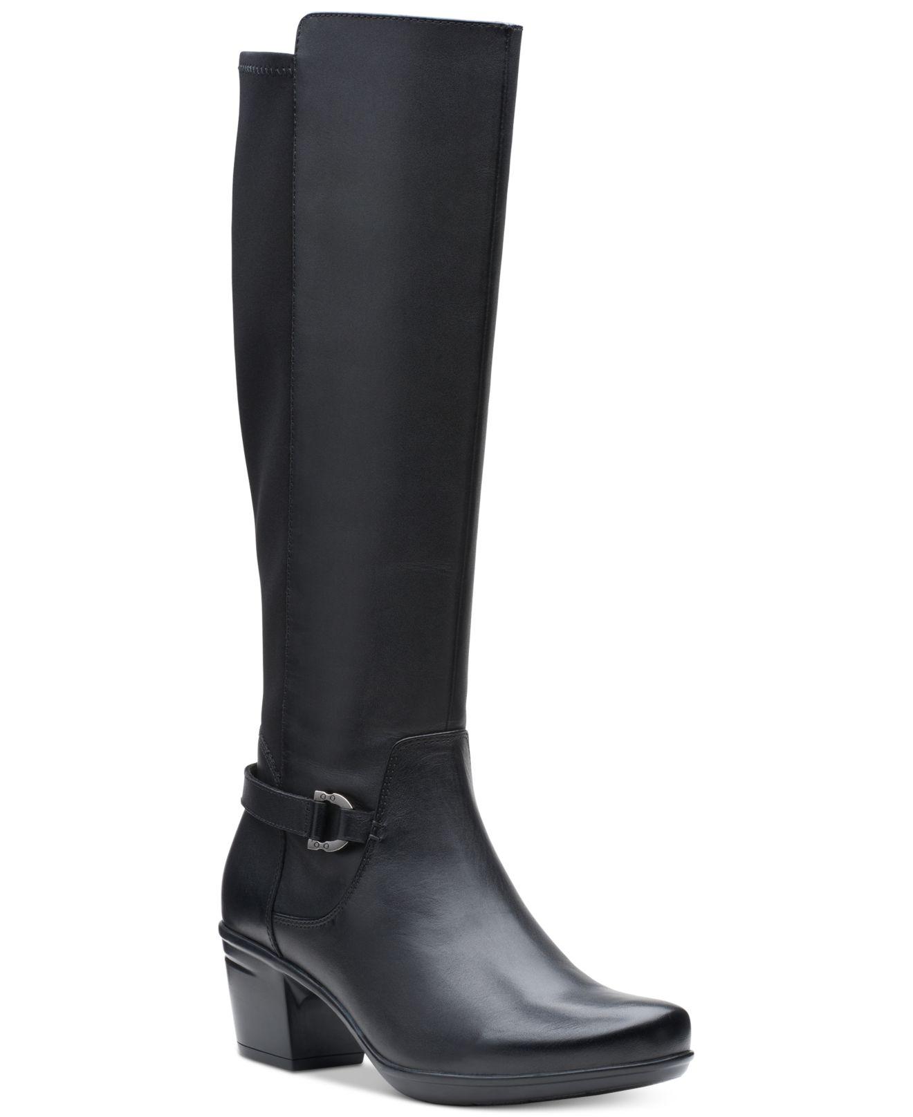 Clarks Synthetic Emslie March Leather Dress Boots in Black Leather (Black) - Lyst