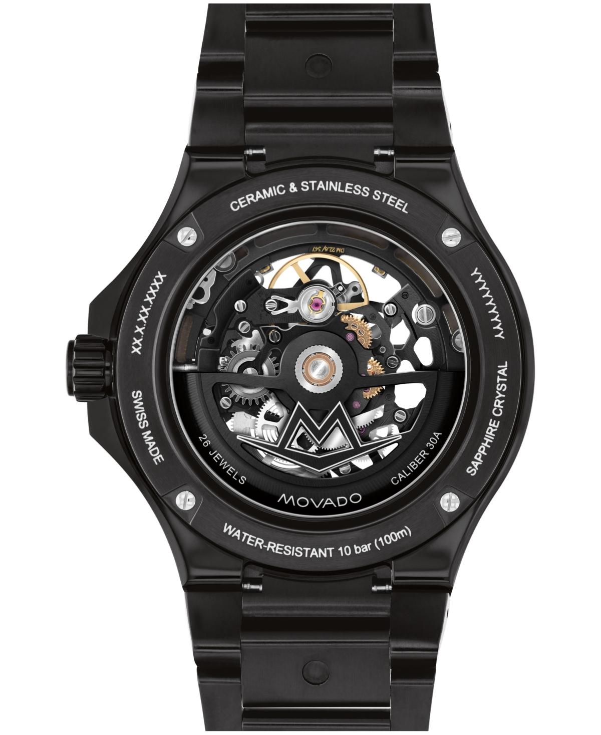Movado Alta S.e. Skeleton Swiss Automatic Pvd Watch in Black for Men Lyst