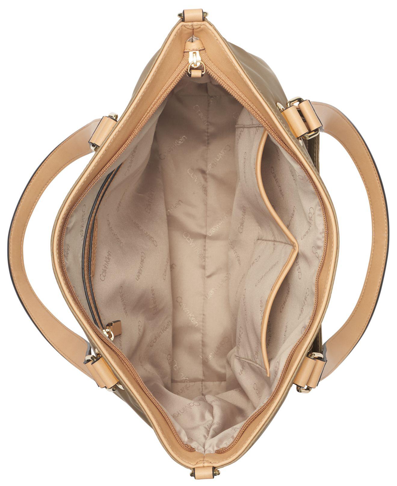 calvin klein abby nylon tote