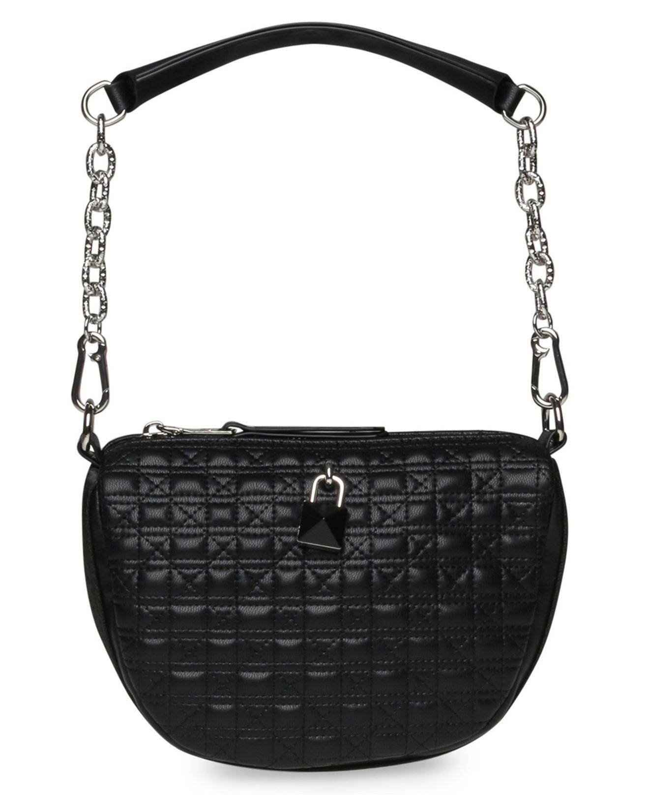 Steve Madden Bmoon Half Moon Quilted Crossbody Bag in Black Lyst
