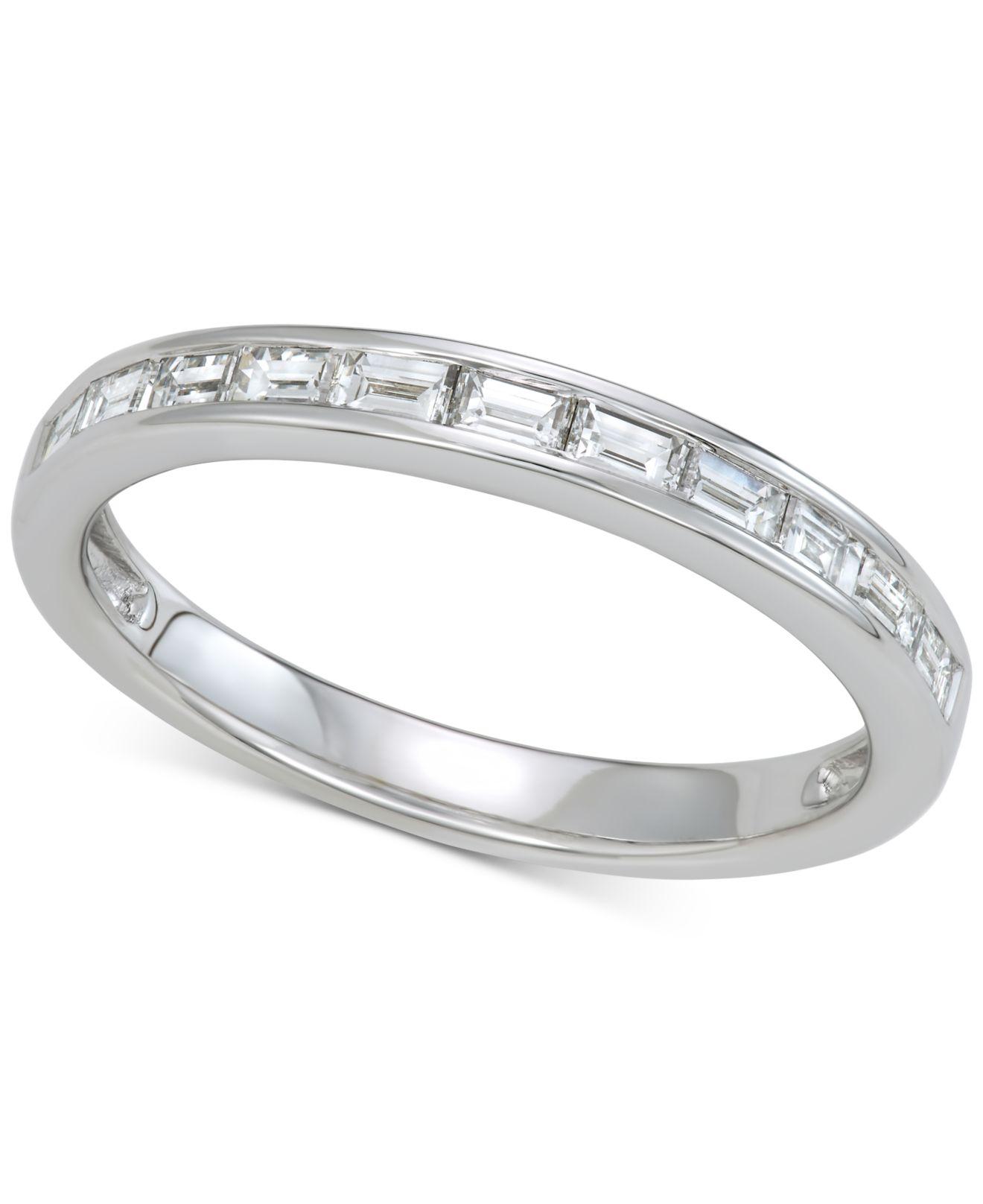 Macy�s Diamond Wedding Band (1/2 Ct. T.w.) In 14k White
