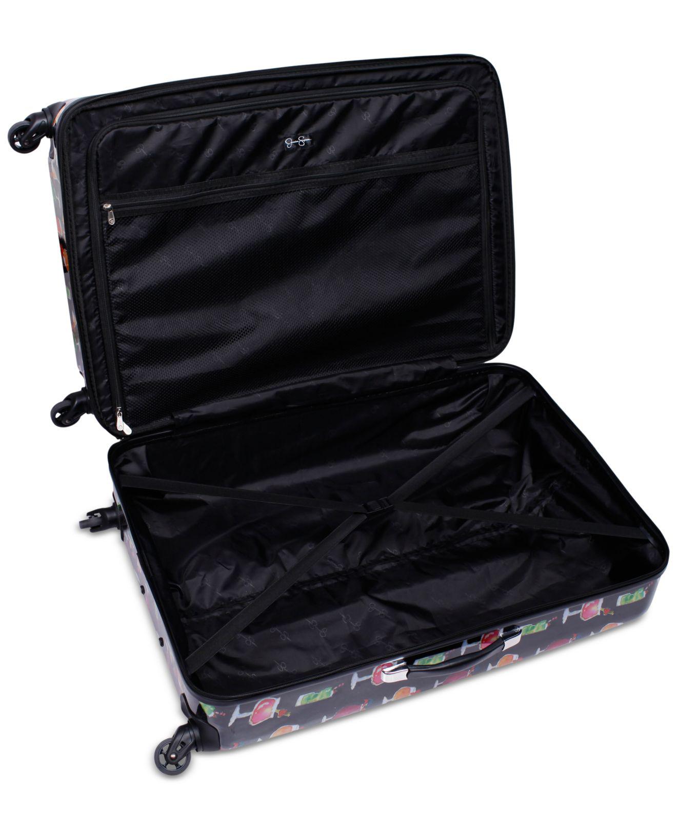 Jessica Simpson Bottoms Up 20" Carryon Spinner Suitcase in Black Lyst