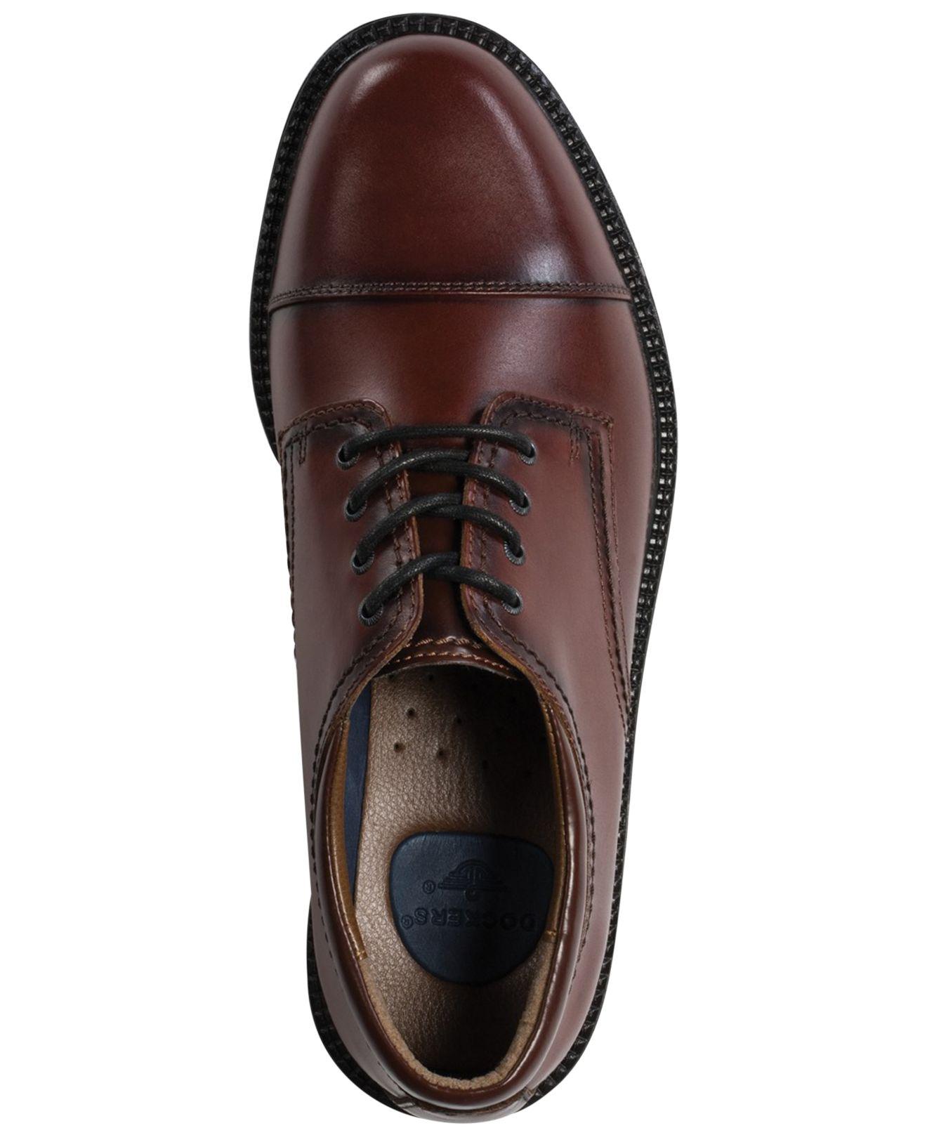 Dockers Leather Gordon Cap Toe Oxford in Brown for Men - Lyst