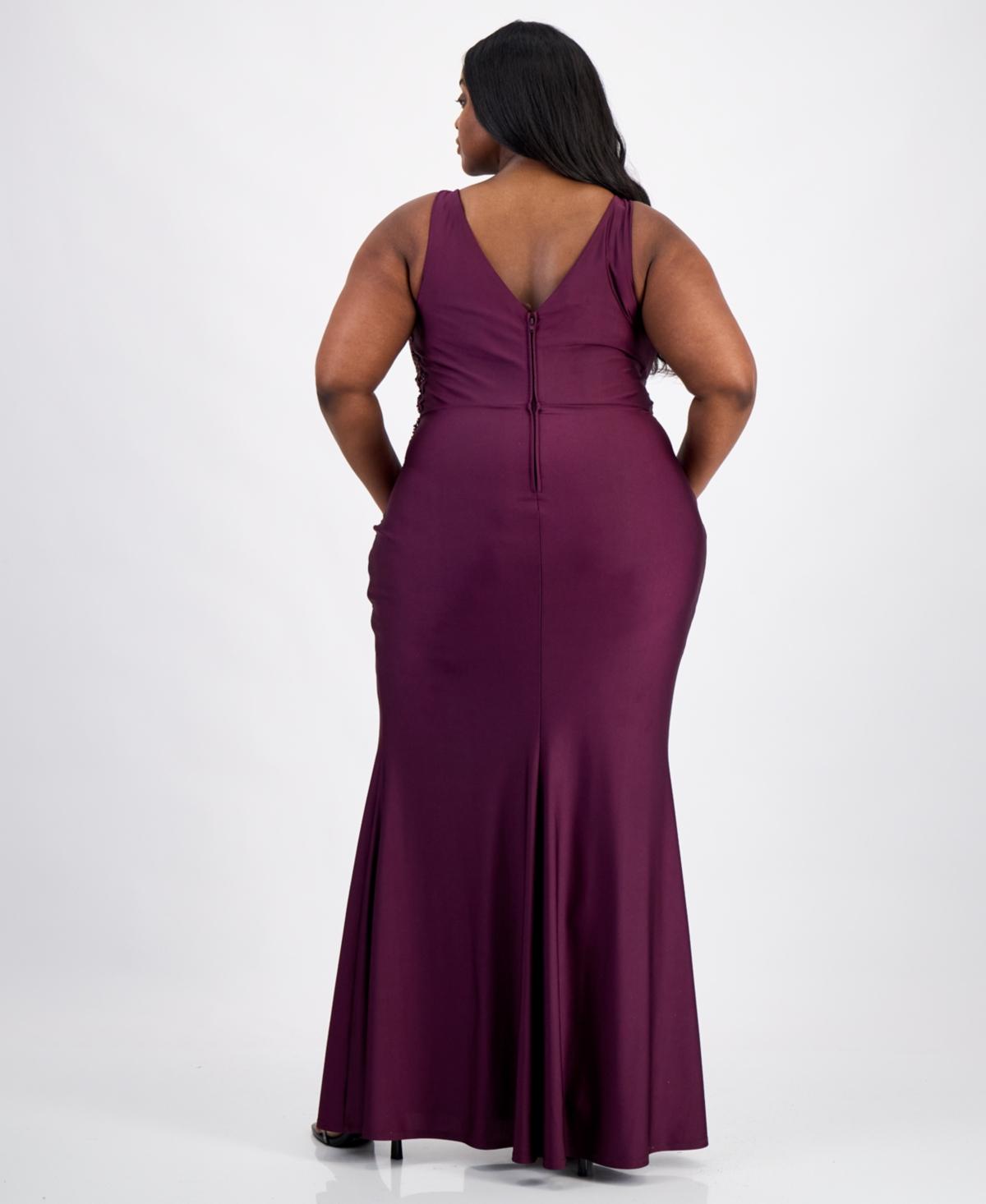 open lace back dress Sequins Blue Strapless Feather Long Formal Dress with Slit – FancyVestido