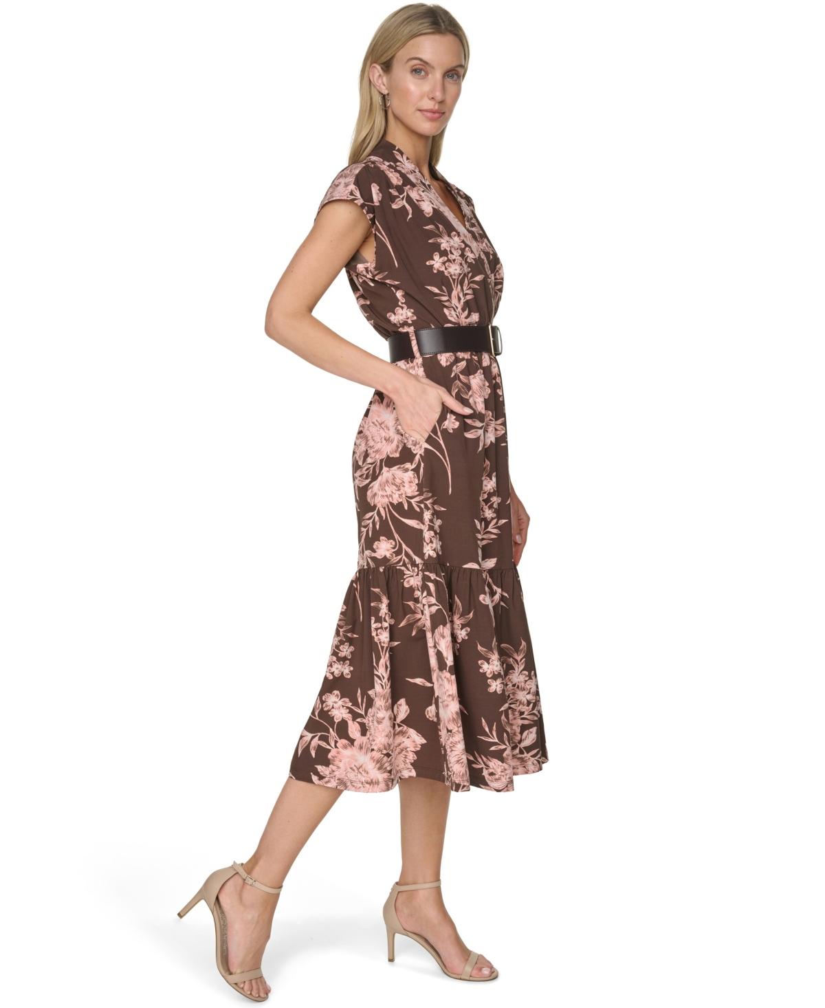 calvin klein belted a line midi dress Calvin Klein Women's Sleeveless A-line Belted Midi Dress, Meadow, 12 at Amazon Women's Clothing store