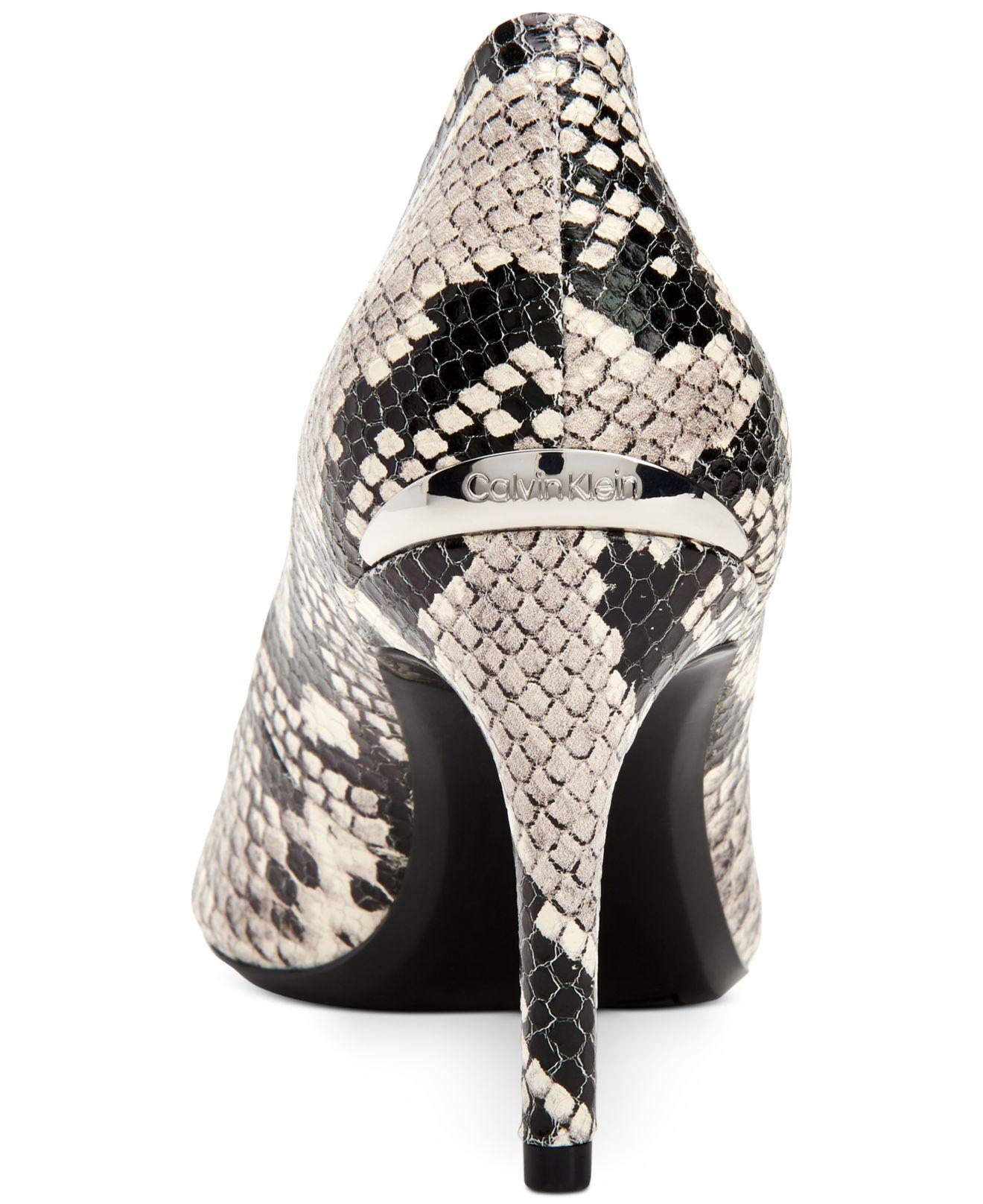 Calvin klein sales snakeskin heels