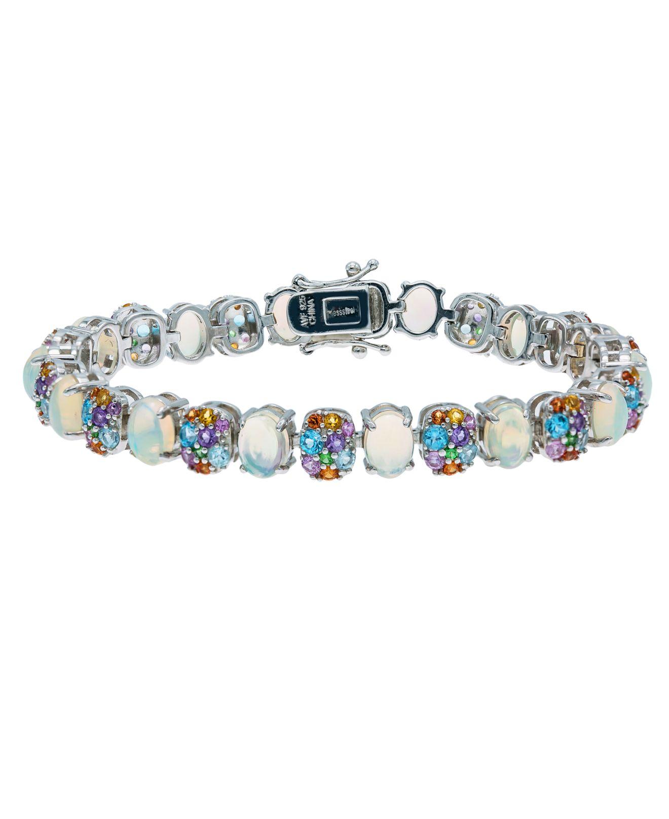 Macy's Gemstone Tennis Bracelet In Sterling Silver in Metallic Lyst