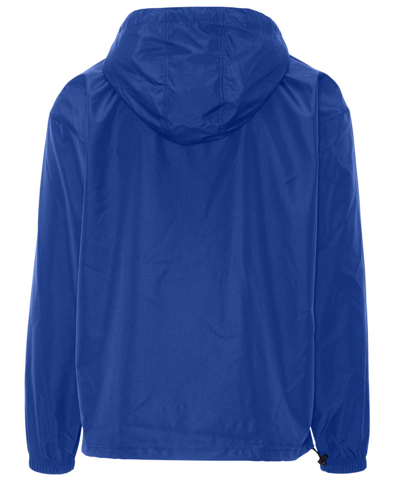 Champion Synthetic Packable Halfzip Hooded Waterresistant Jacket in Blue for Men Lyst
