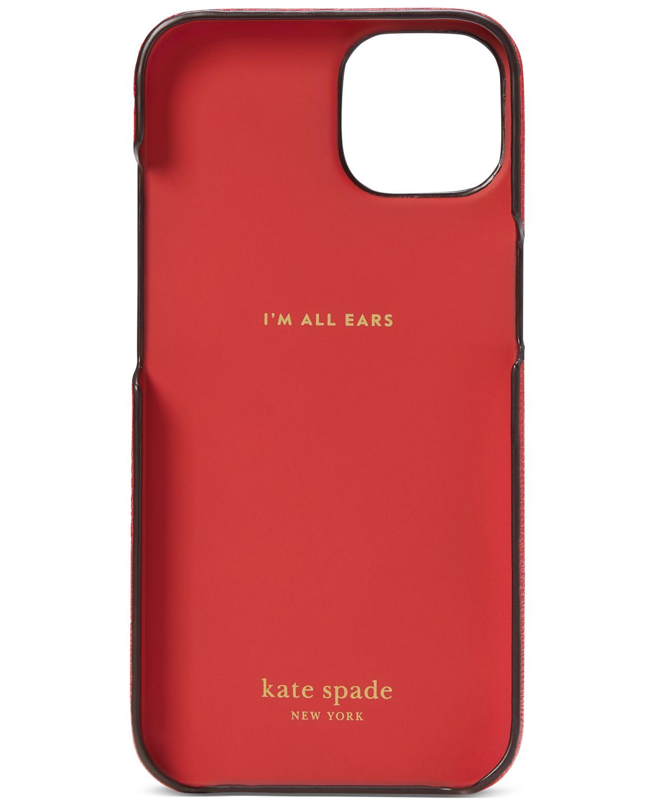 Kate Spade Valentine's Day Novelty Leather Wrapped Heart Ring Stand Phone  Case 14 in Red | Lyst