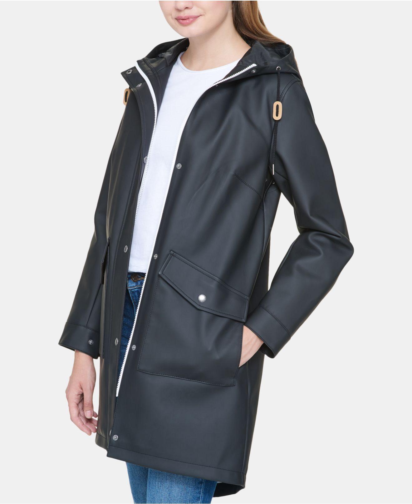 levi's hooded front zip raincoat