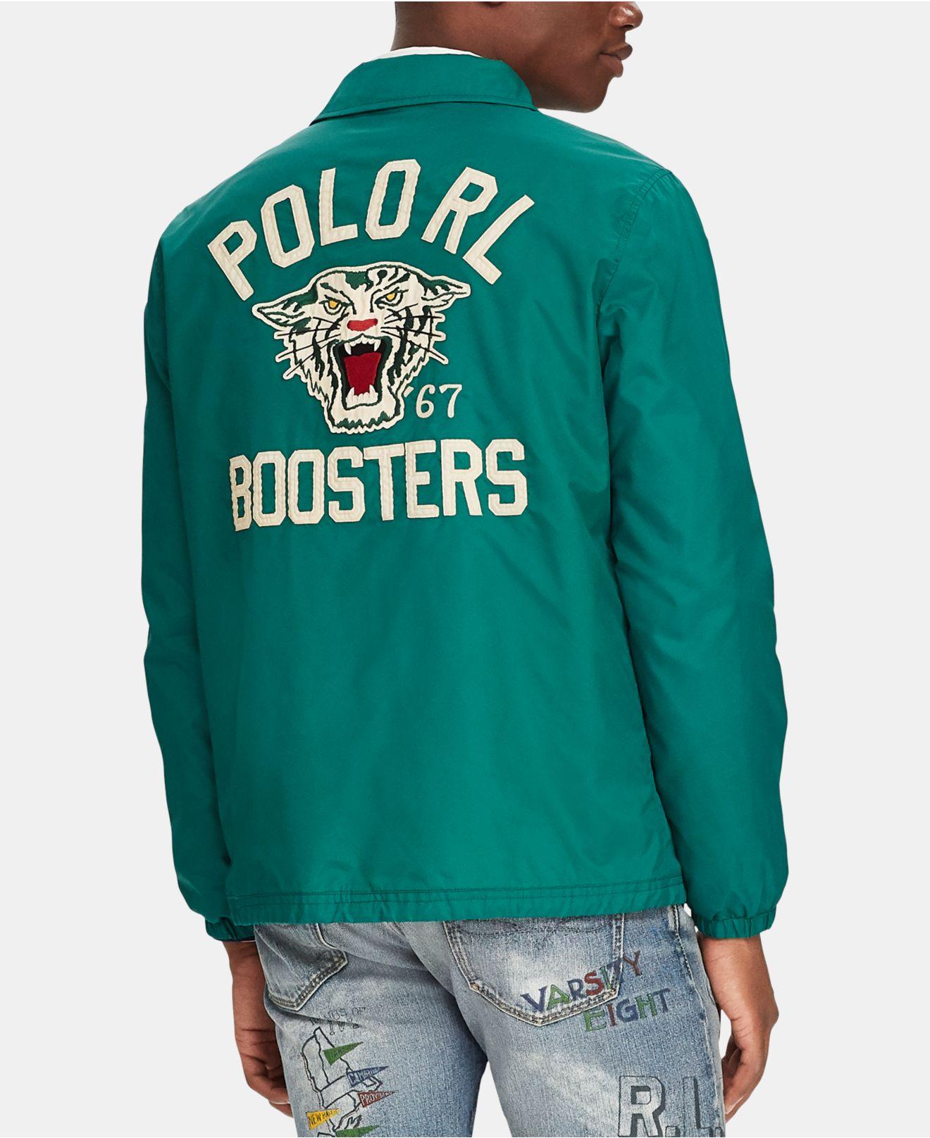 Polo Ralph Lauren Embroidered Coach Jacket in Green for Men | Lyst