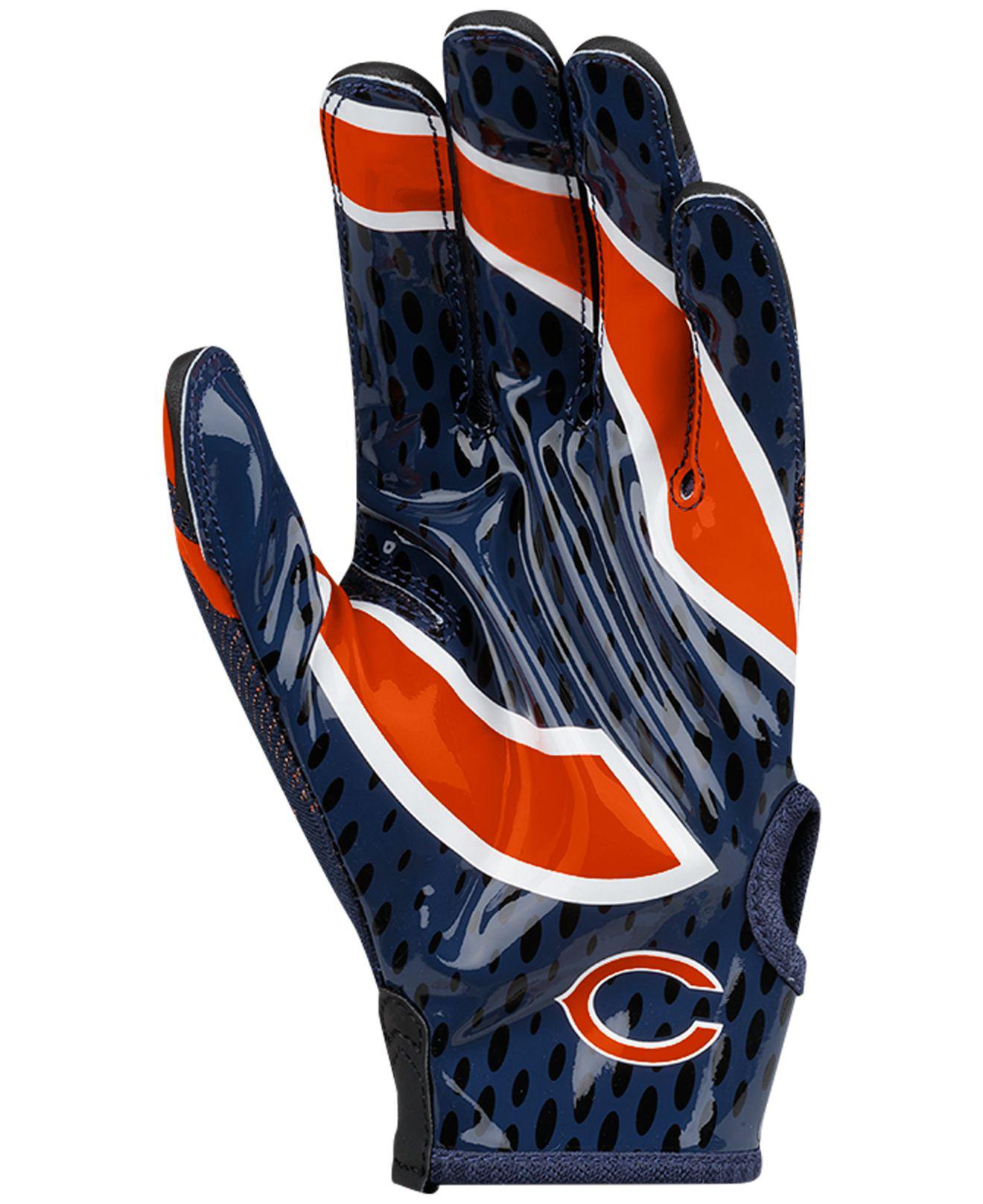Nike Synthetic Chicago Bears Vapor Knit Gloves in Navy/Orange (Blue) Lyst
