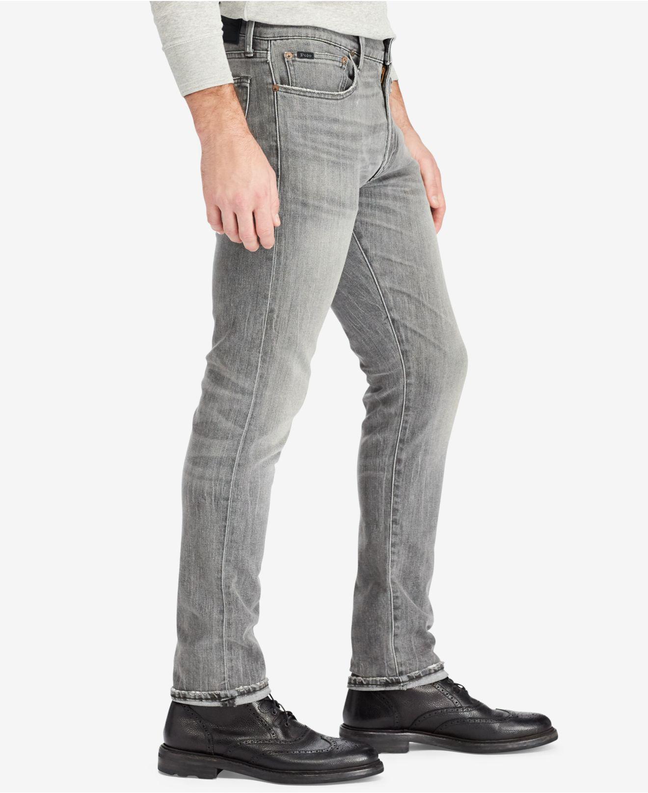 Polo Ralph Lauren Slim Stretch Jeans in Gray for Men | Lyst