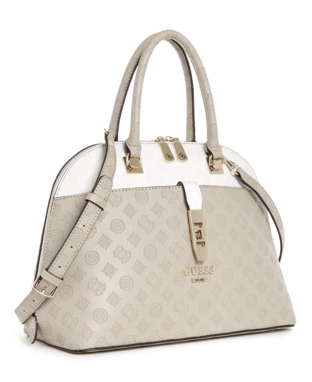 Guess Peony Classic Large Dome Satchel in Metallic | Lyst