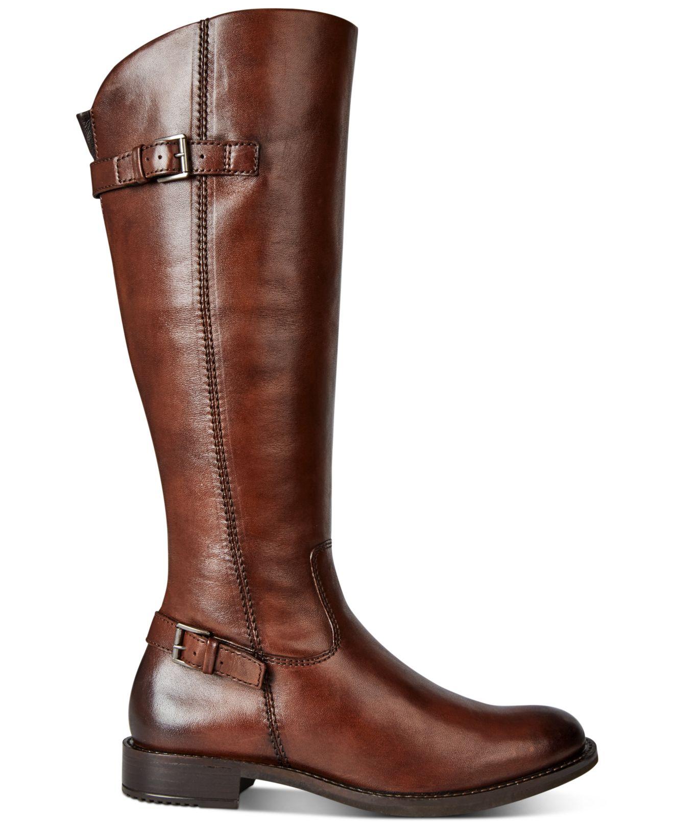 Ecco Sartorelle 25 Tall Buckle Boots in Brown Lyst