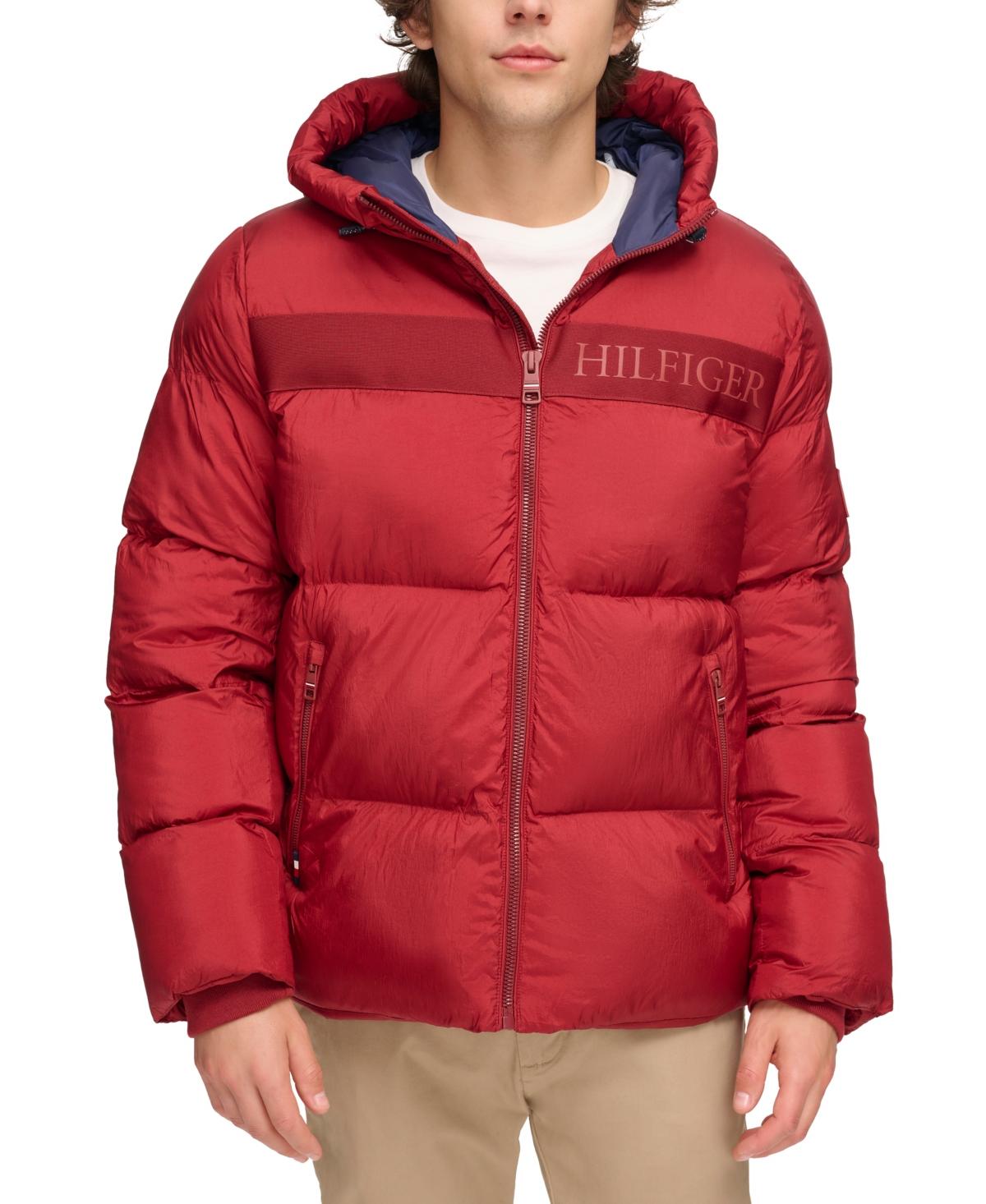 Tommy Hilfiger Tommy Hilfger New Ghost Logo Print Puffer Jacket in Red for  Men | Lyst