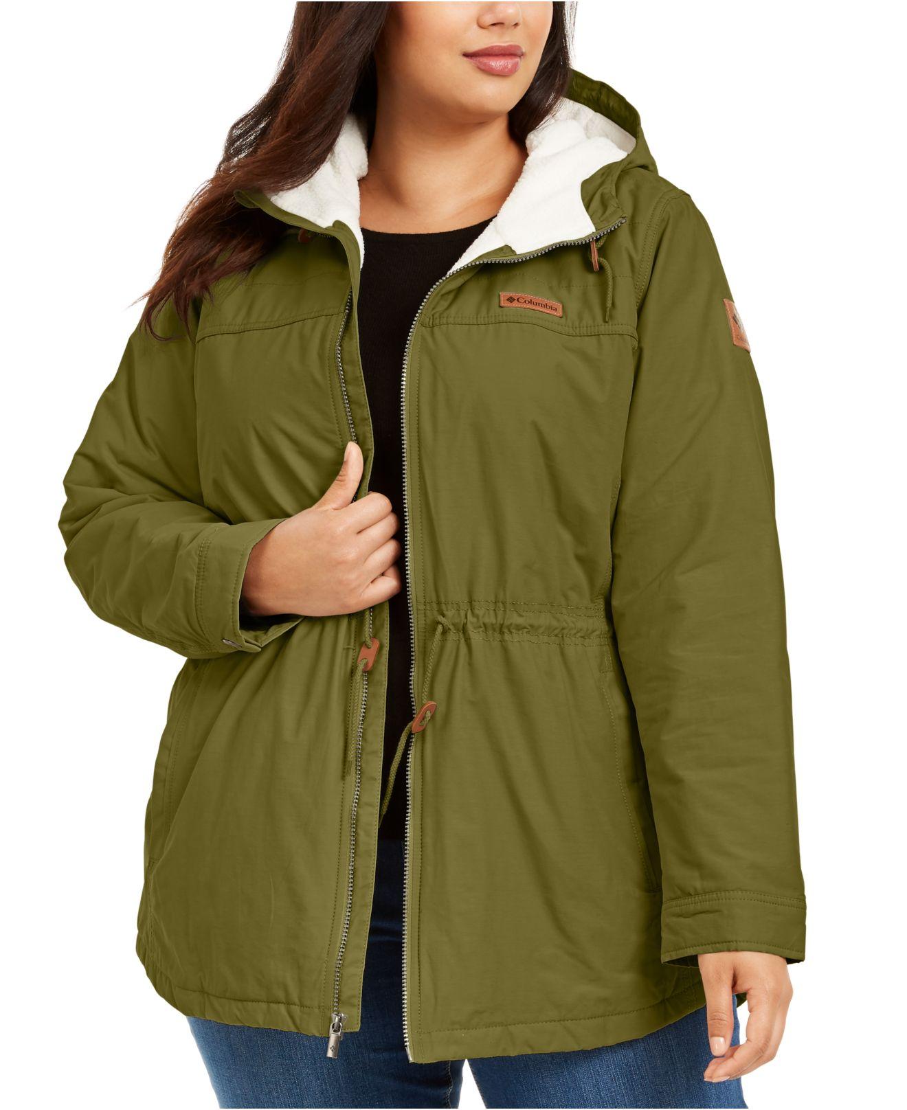 Columbia Plus Size Chatfield Hill Fleece-lined Jacket in Olive Green (Green) - Lyst