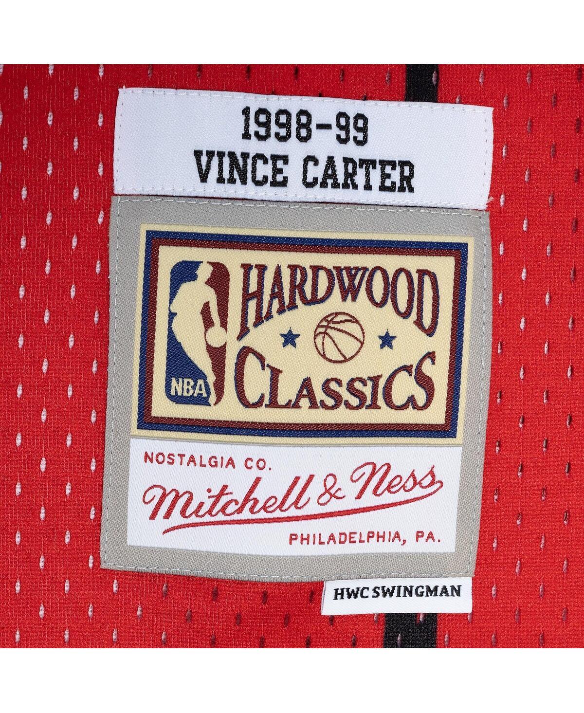Men's Mitchell & Ness Vince Carter Purple/Red Toronto Raptors Big Tall Hardwood Classics 1998/99 Split Swingman Jersey