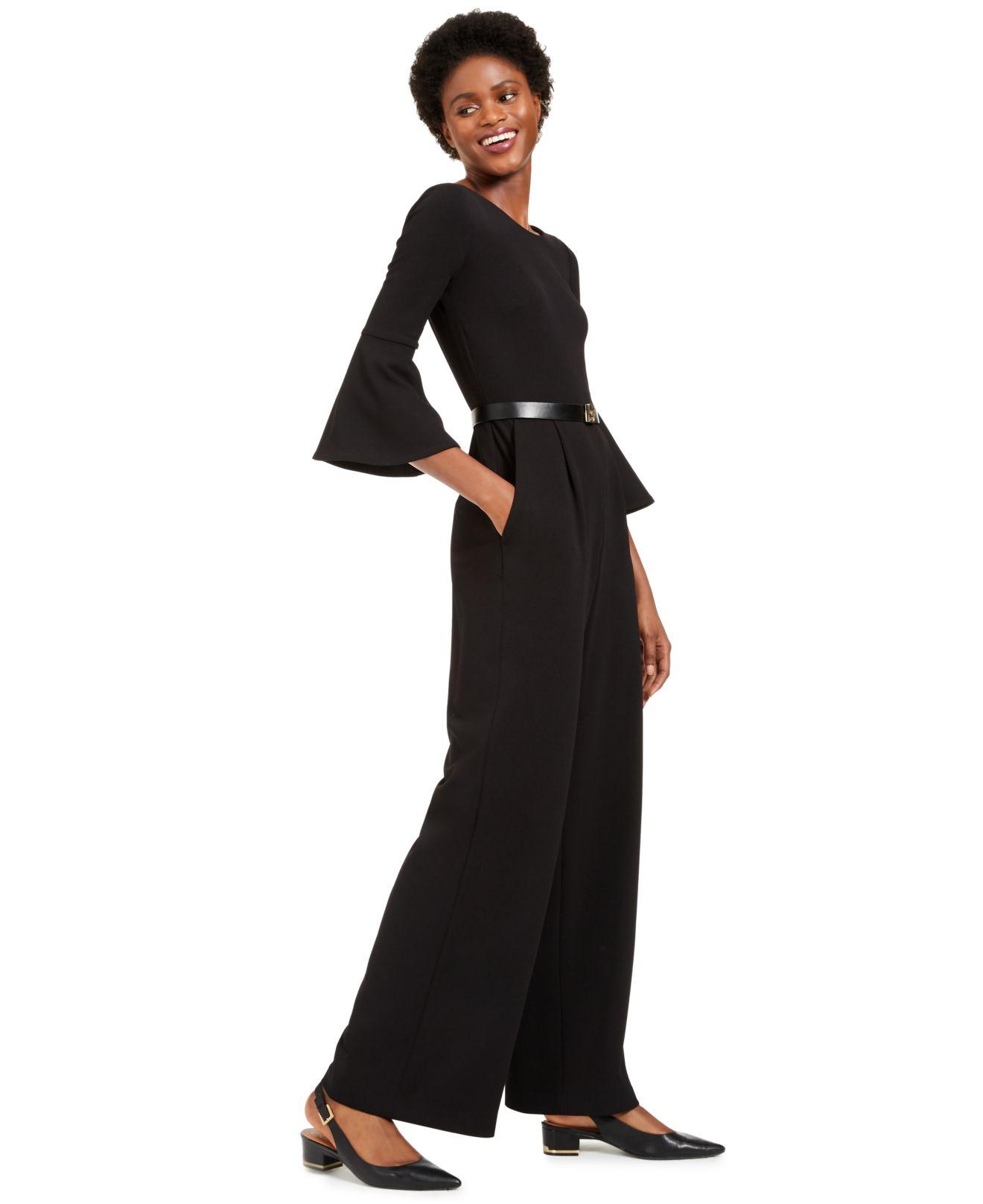 calvin klein black women's jumpsuit