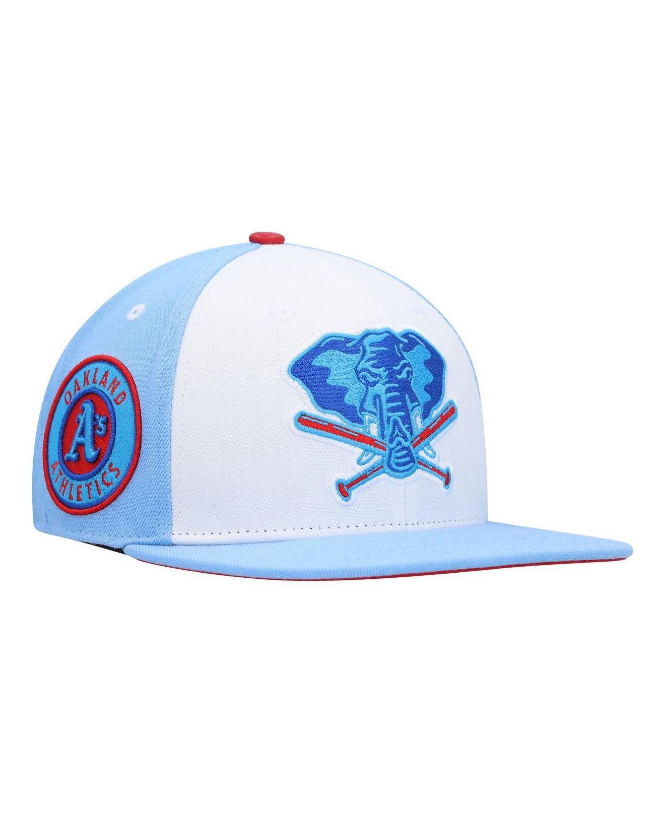 Pro Standard White, Light Blue Oakland Athletics Blue Raspberry Ice Cream Drip Snapback Hat for