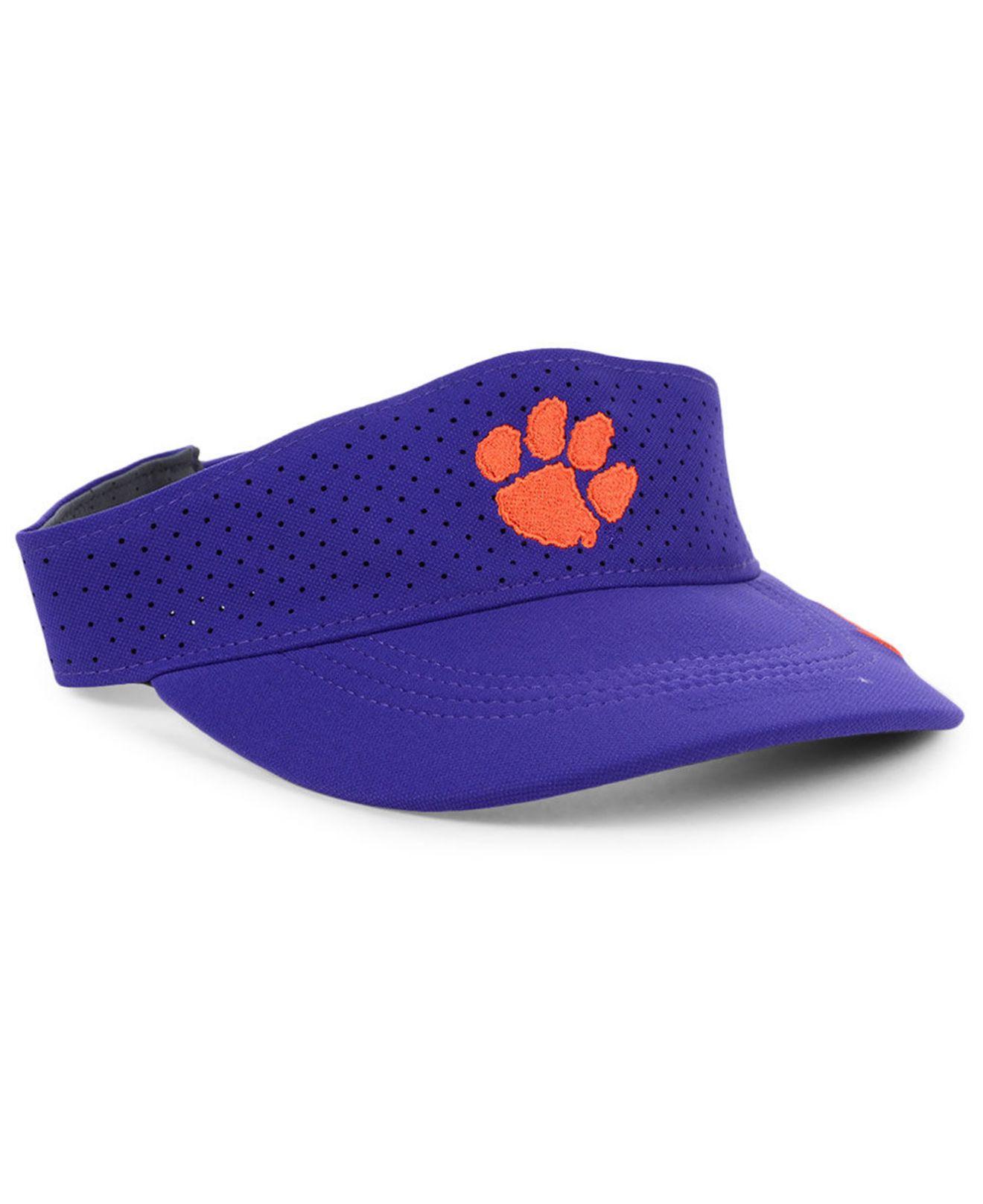 Nike Clemson Tigers Sideline Visor in Purple | Lyst