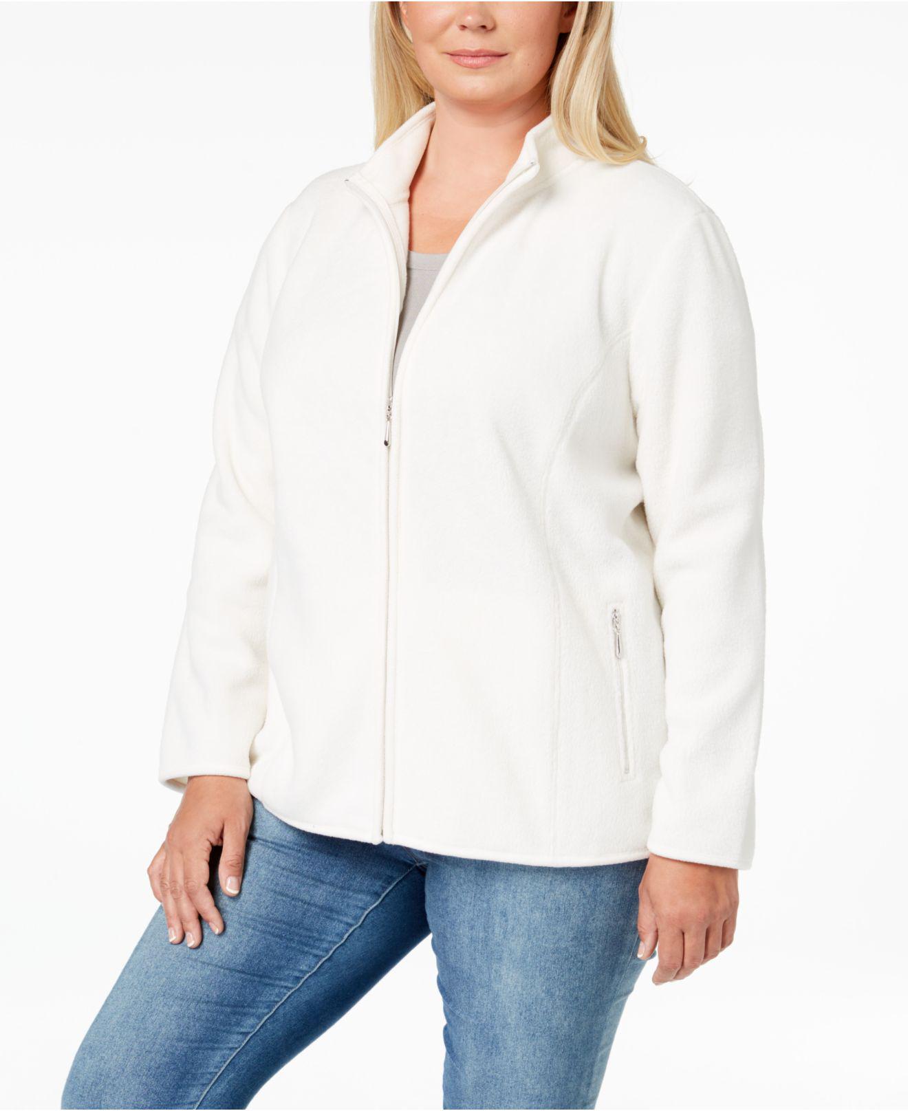 karen scott fleece jacket plus size