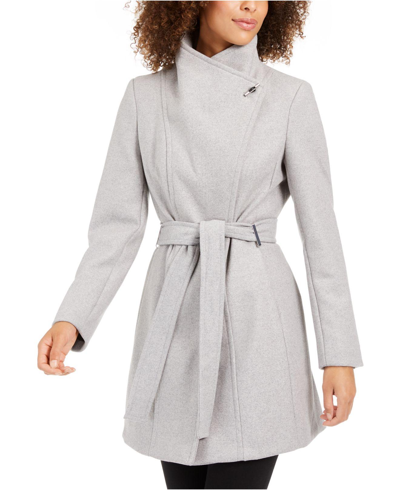 calvin klein wrap coat