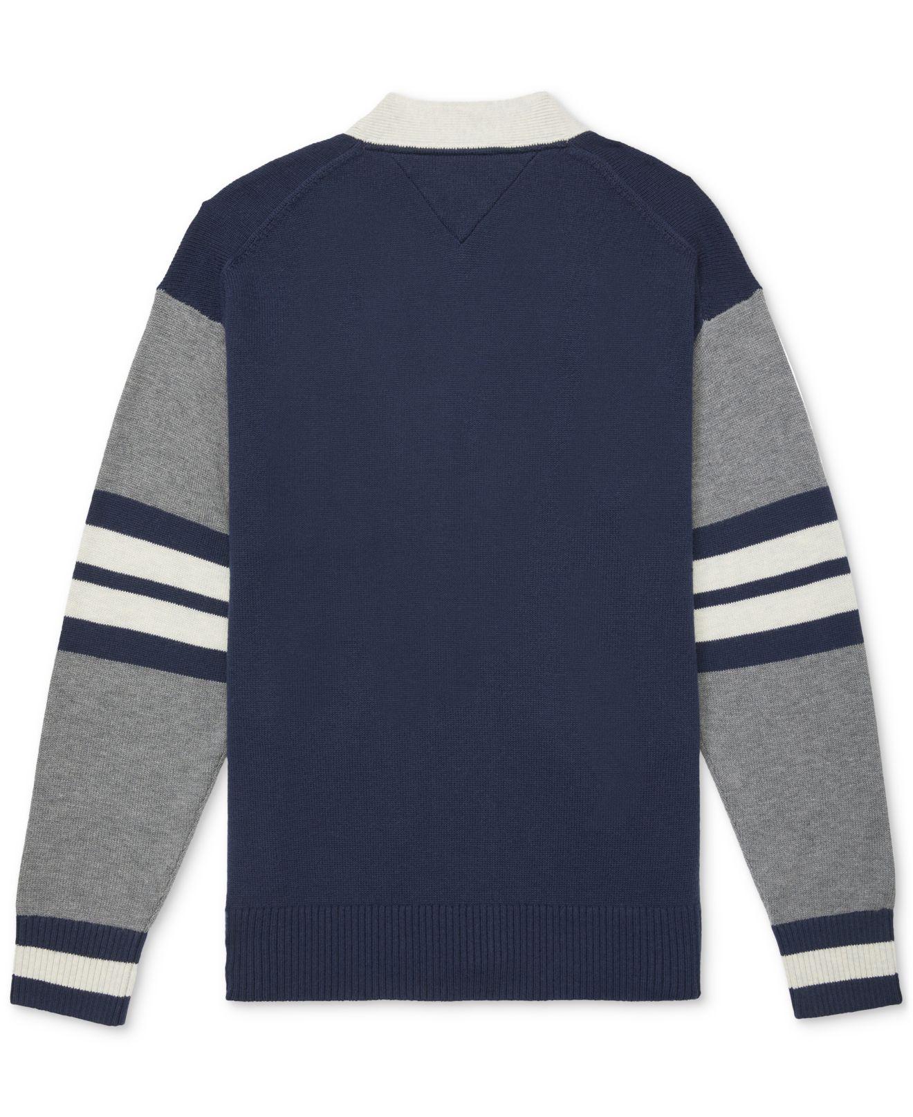 Tommy Hilfiger Adaptive Mike Varsity Cardigan in Blue for Men | Lyst