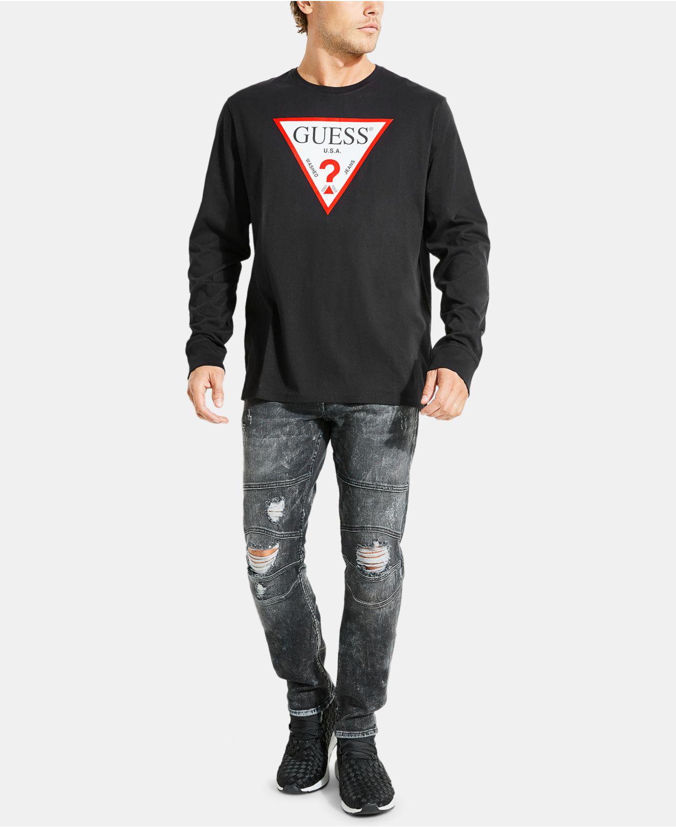 guess triangle logo sweatshirt