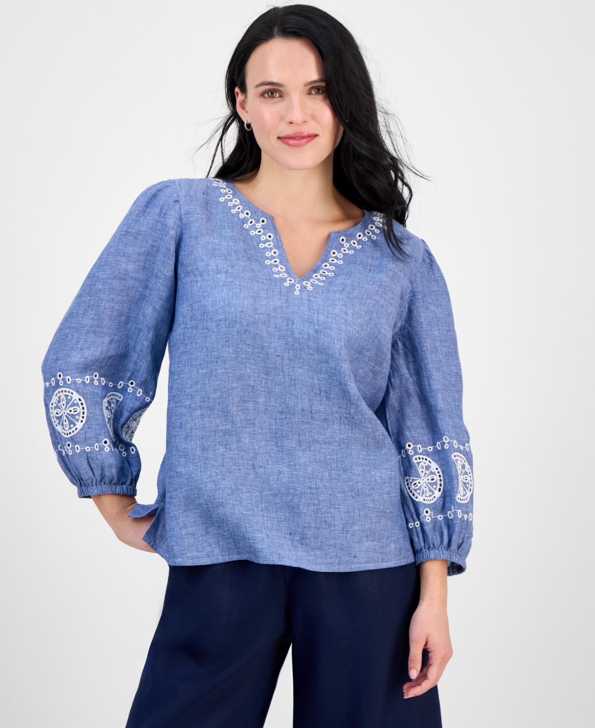 charter club petite blouses