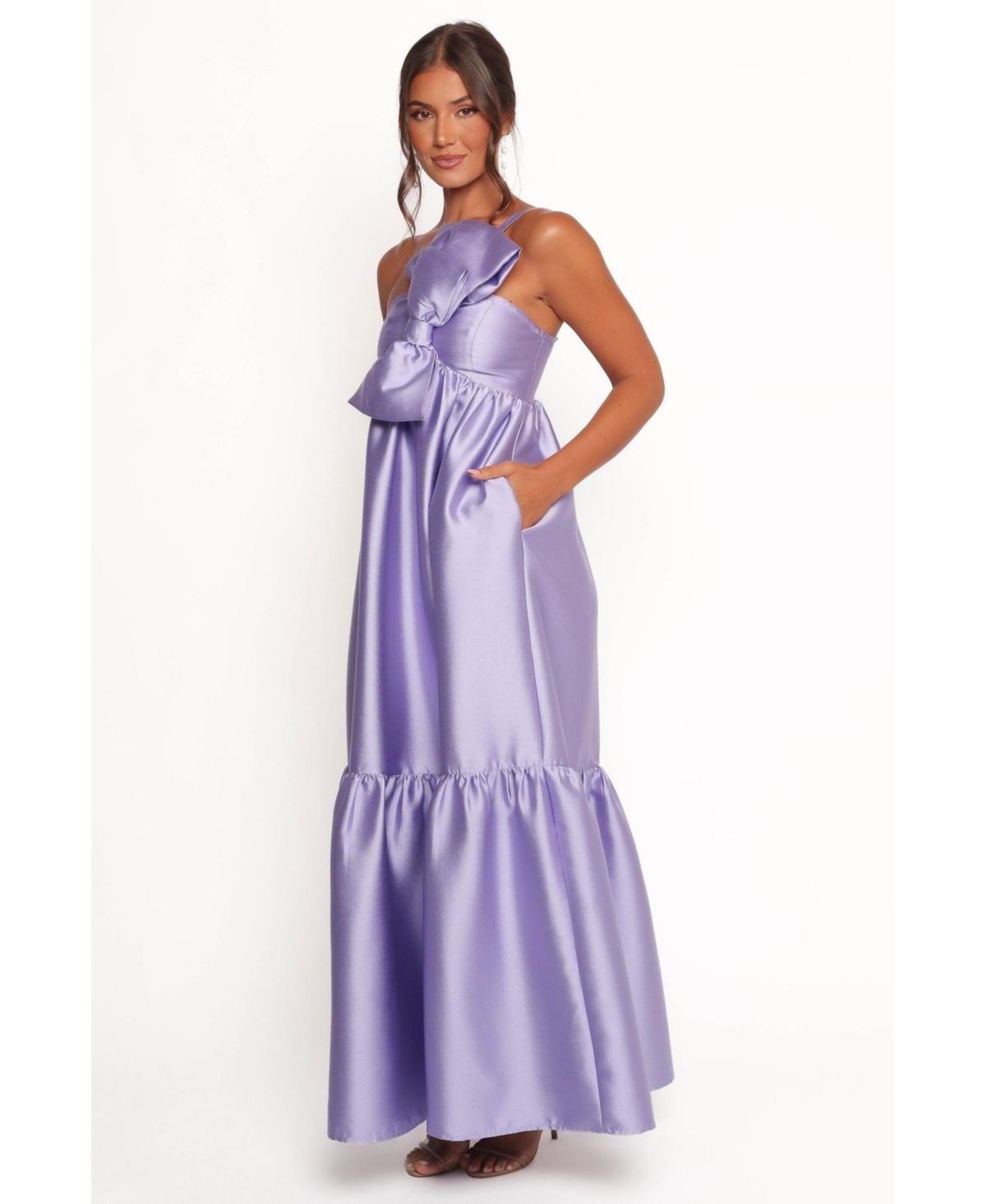 Petal & Pup Betina Bow Front Maxi Dress in Purple | Lyst
