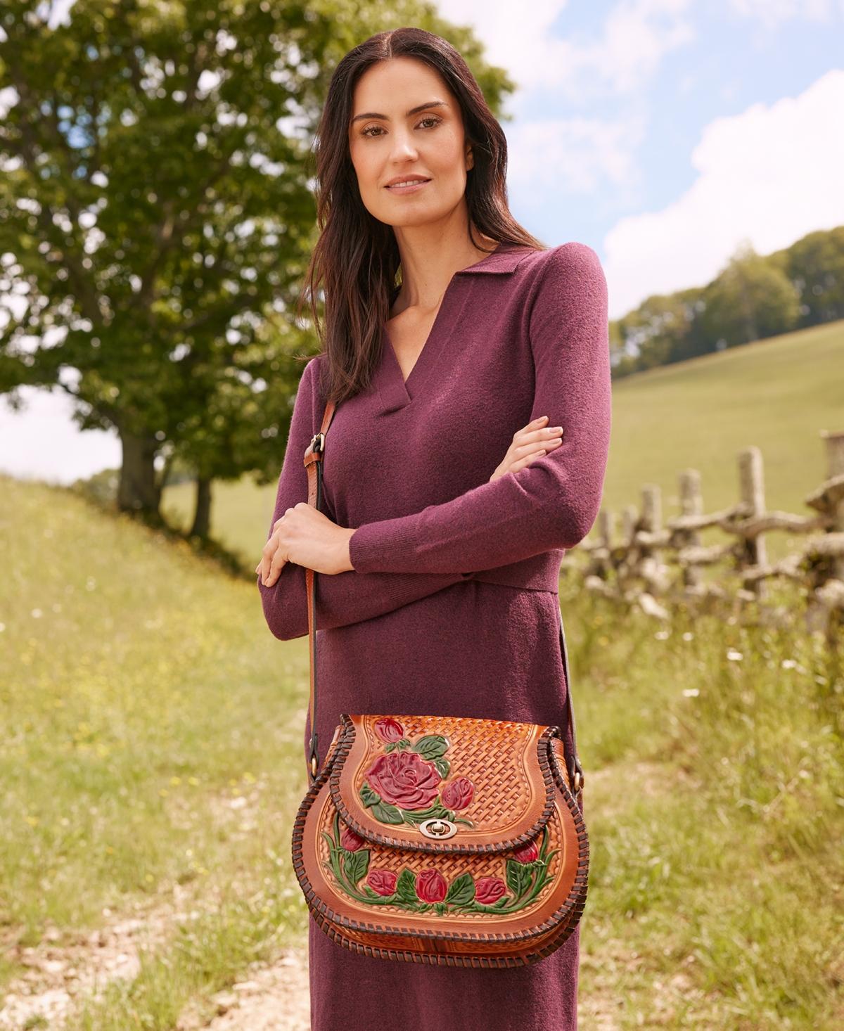 Patricia Nash Arezzo Saddle Bag in Brown Lyst