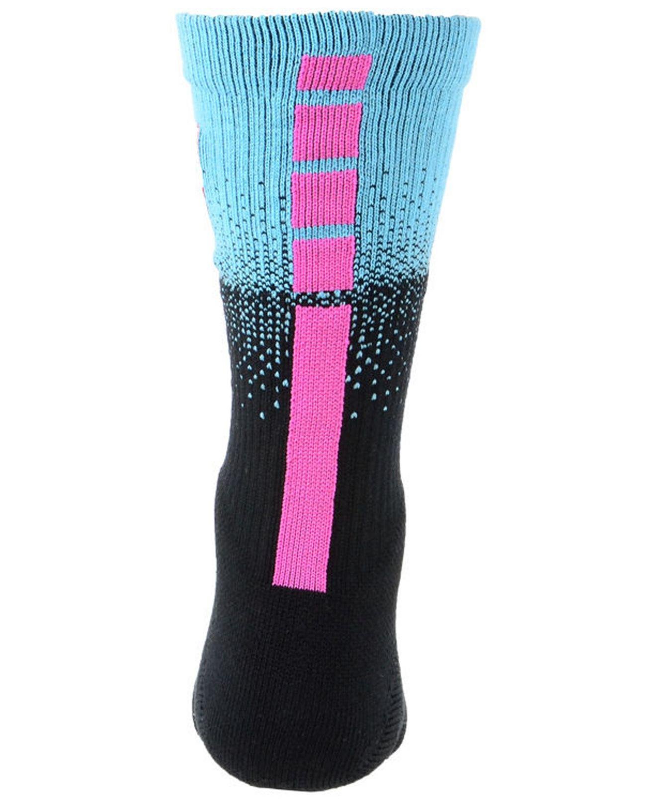 Nike Synthetic Miami Heat City Edition Elite Crew Socks in Black/Blue/Pink  (Blue) for Men - Lyst