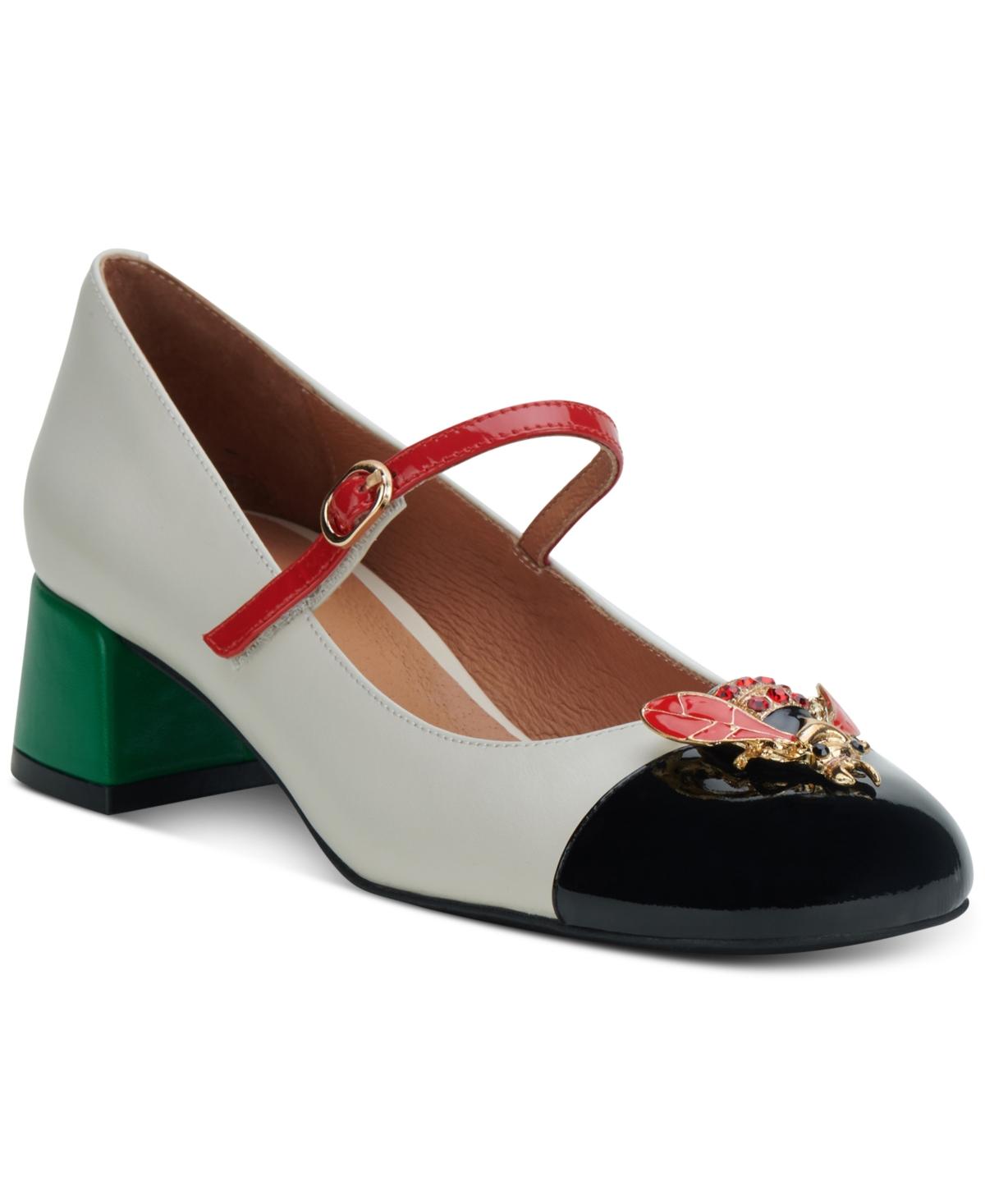 Jeffrey Campbell Jitterbug Cap toe Block heel Mary Jane Pumps in Brown Lyst