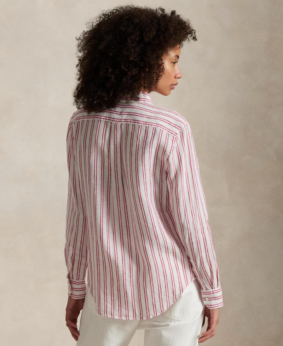 Designer Polo Ralph Lauren Striped Linen Shirts for Women