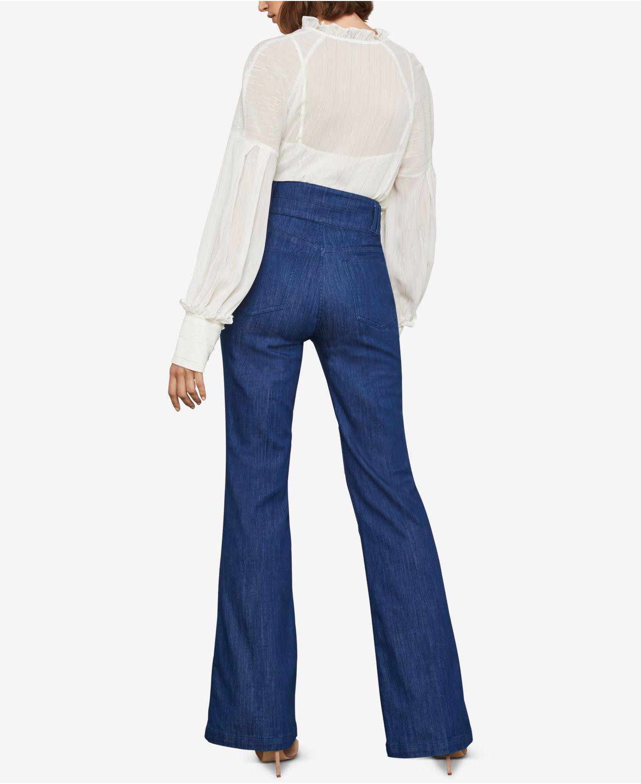 bcbg pintuck flared jeans