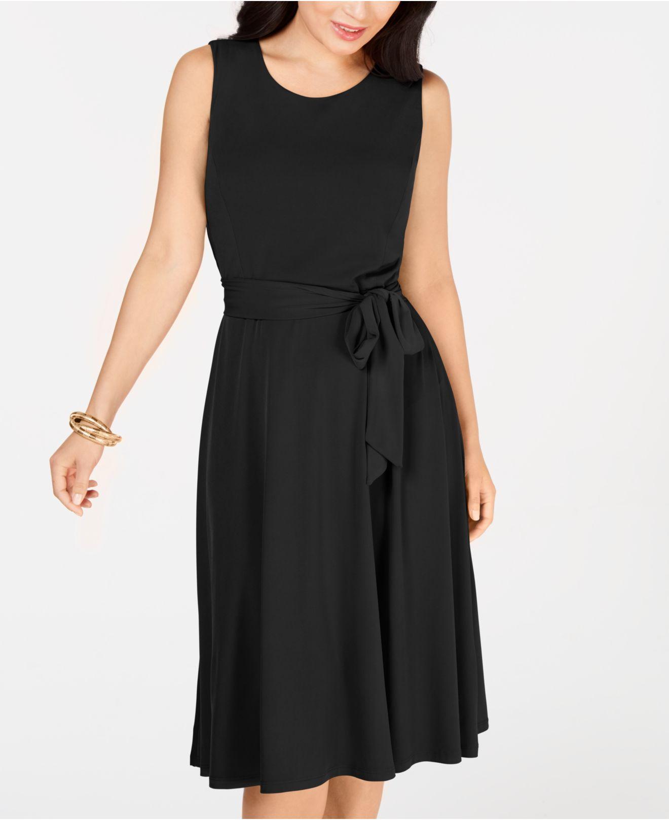 macy's black tie dress
