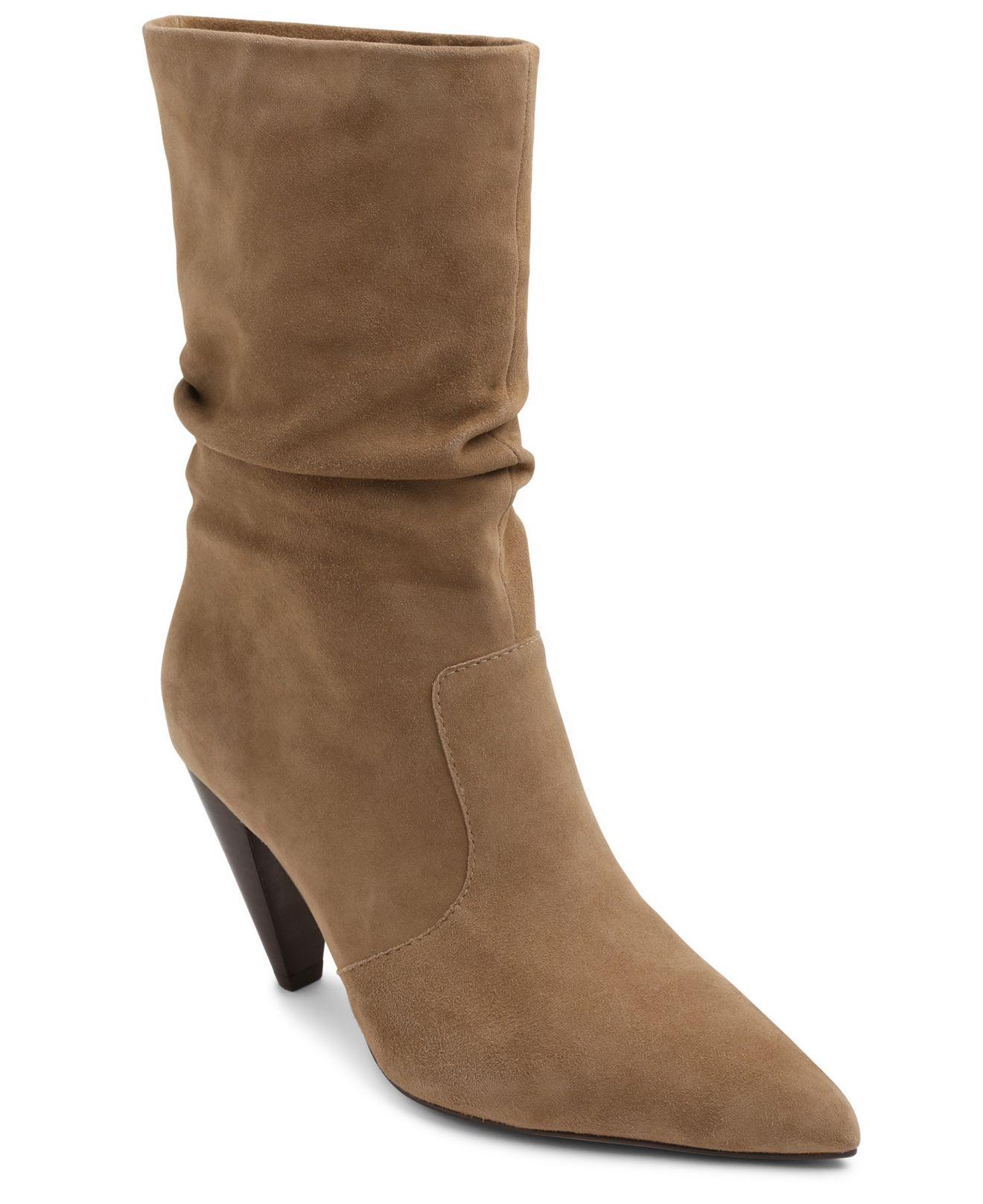Kensie Suede Kenley Slouch Boots in Light Brown (Brown) - Lyst