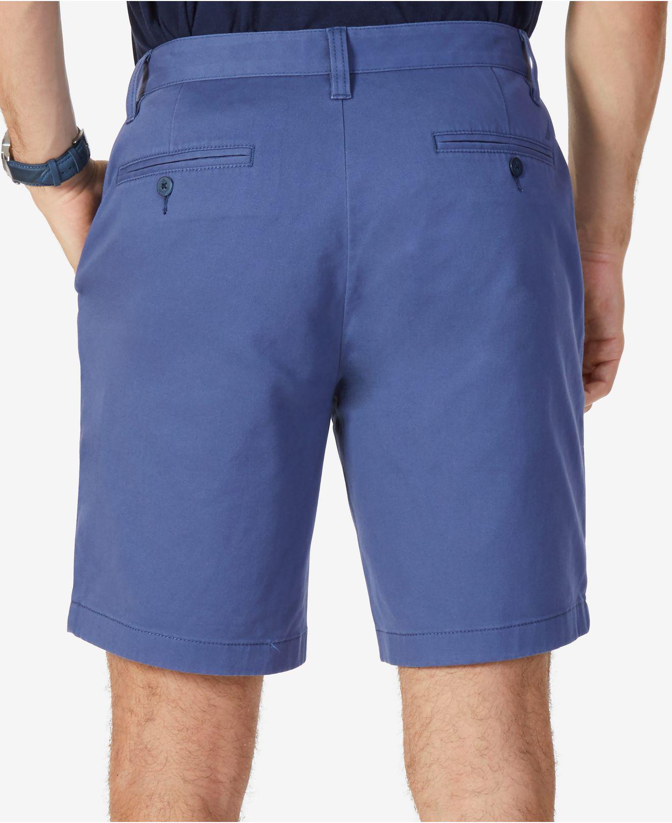 Nautica Cotton 8.5" Stretch Classicfit Deck Shorts in Blue Indigo