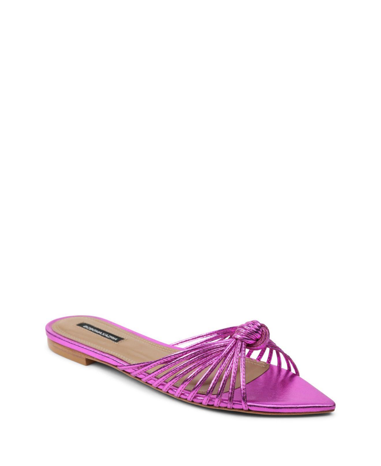 BONOVA size 5 Pink Metallic Sandals New Leather Footbed 