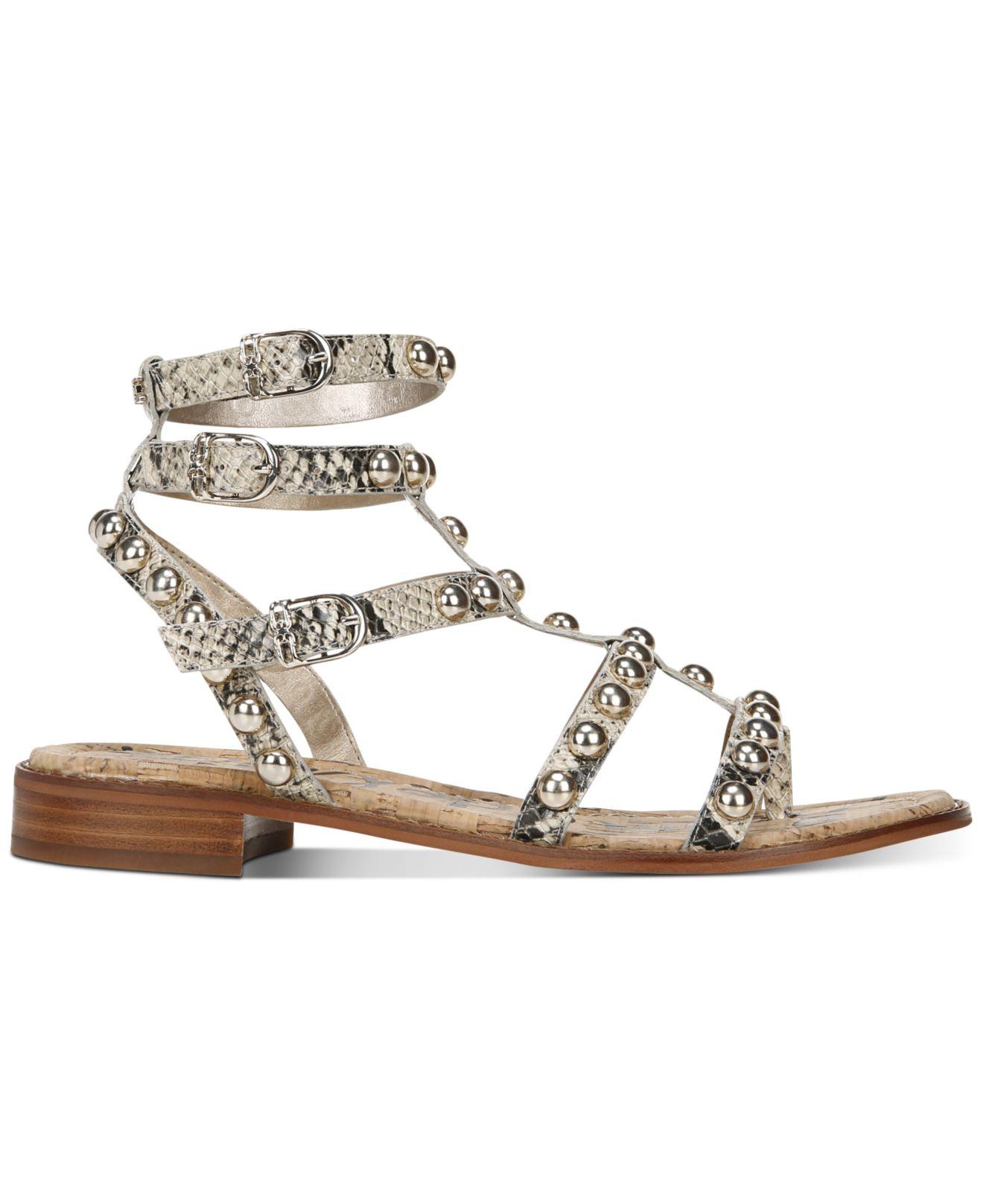 sam edelman women's eavan studded gladiator sandals