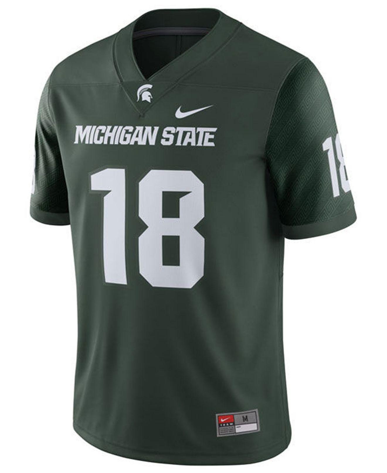 Nike Synthetic Michigan State Spartans Football Replica Game Jersey in
