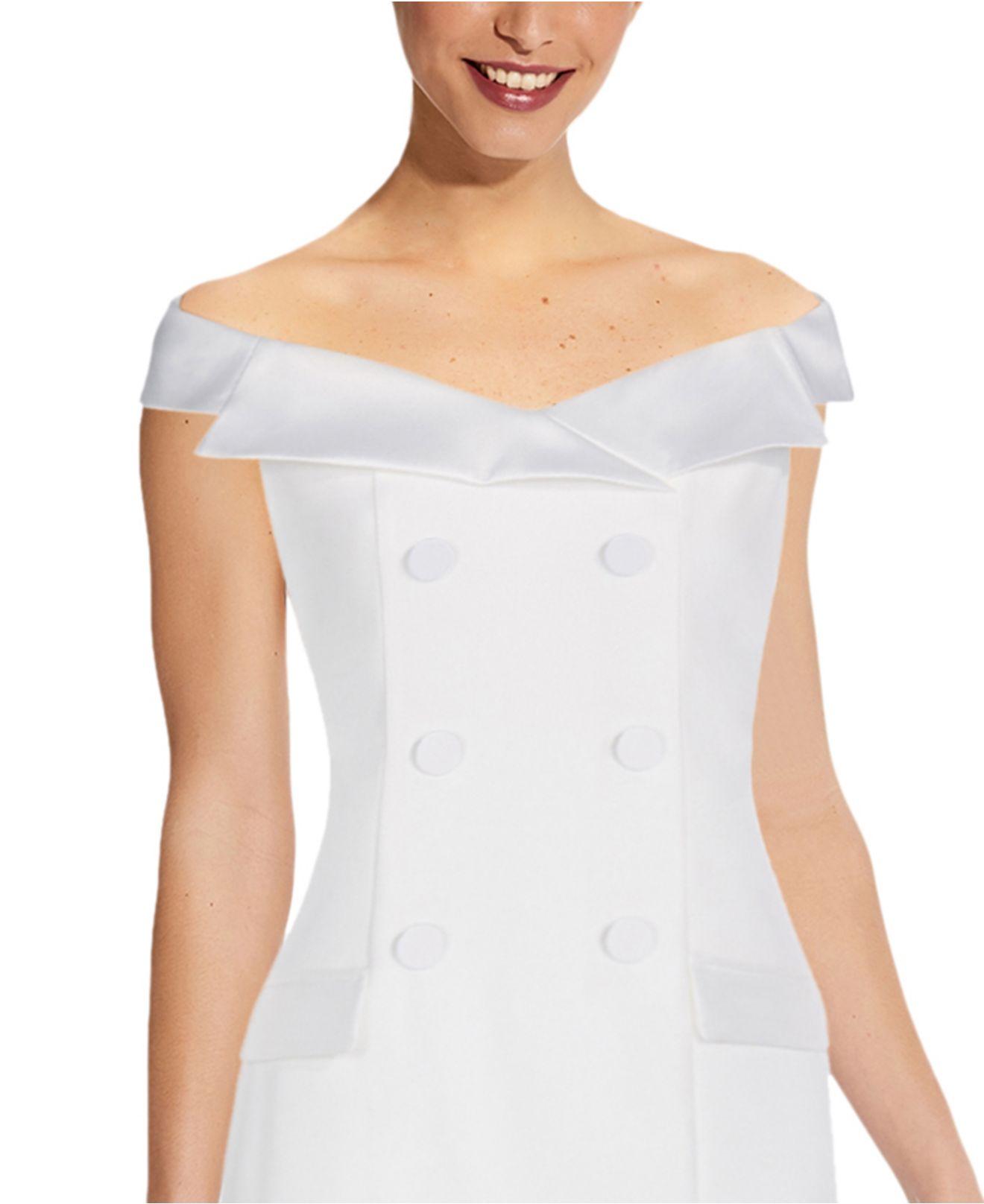 adrianna papell off shoulder gown