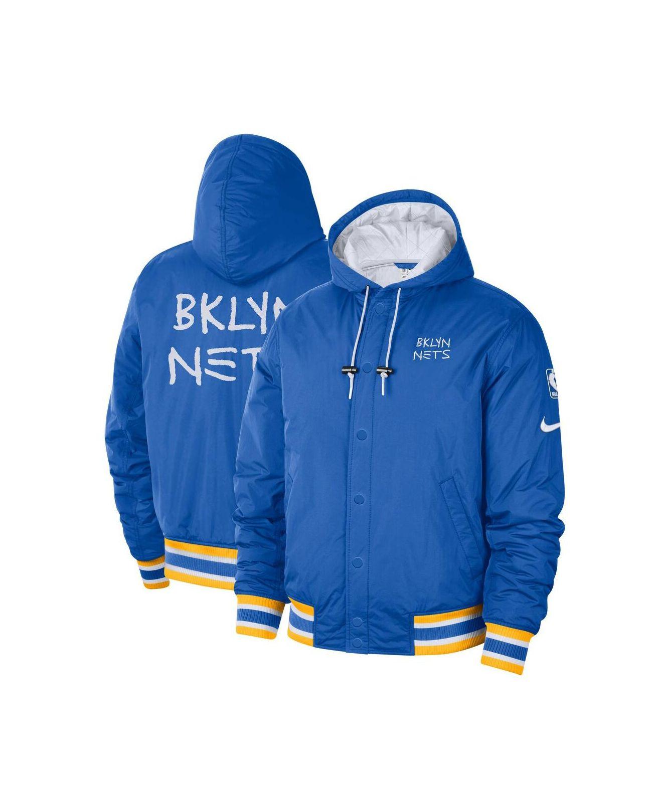 Nike Royal, White Brooklyn Nets 2022/23 City Edition Courtside Bomber