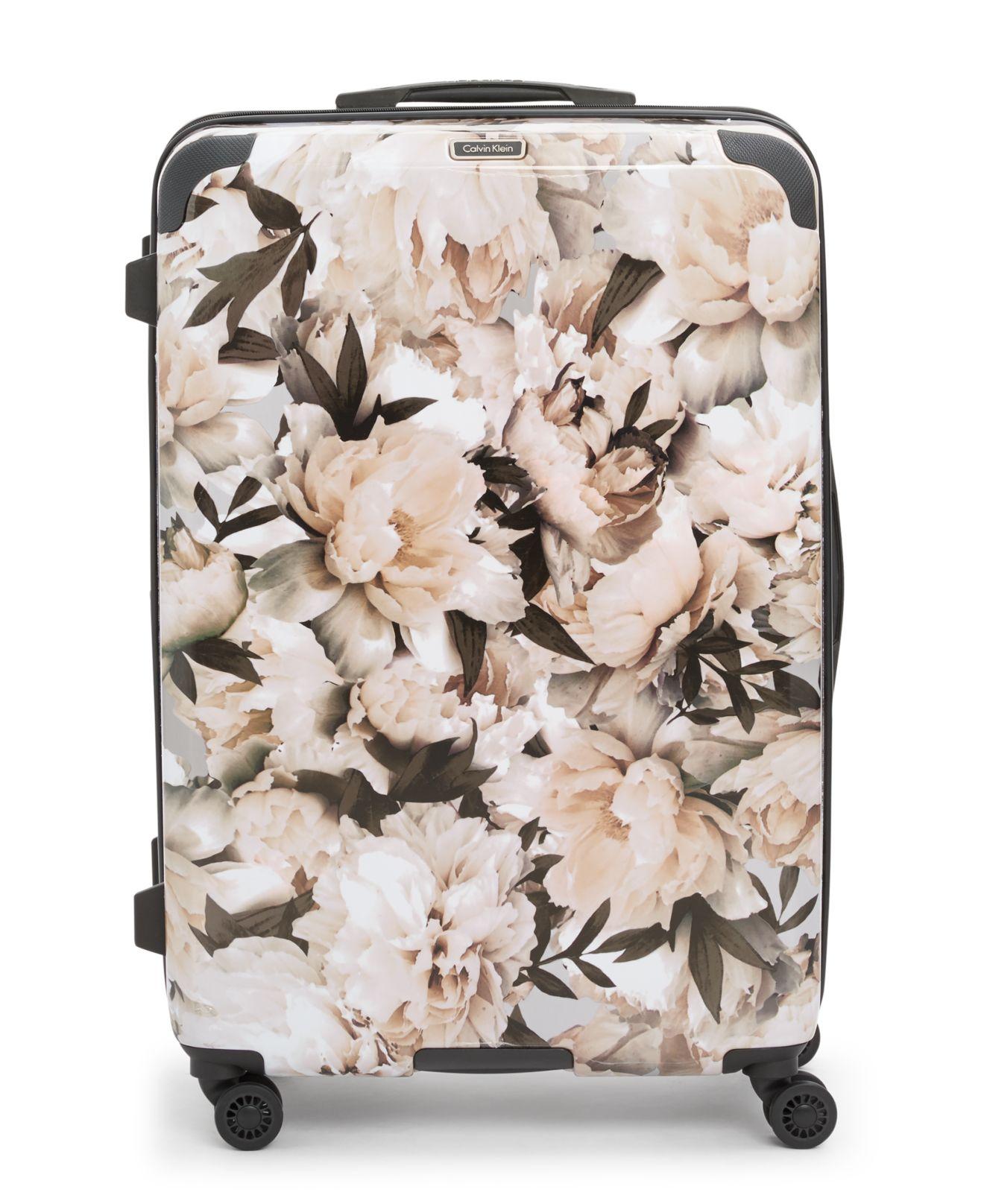 Calvin Klein International Cabin (floral White) Luggage | Lyst