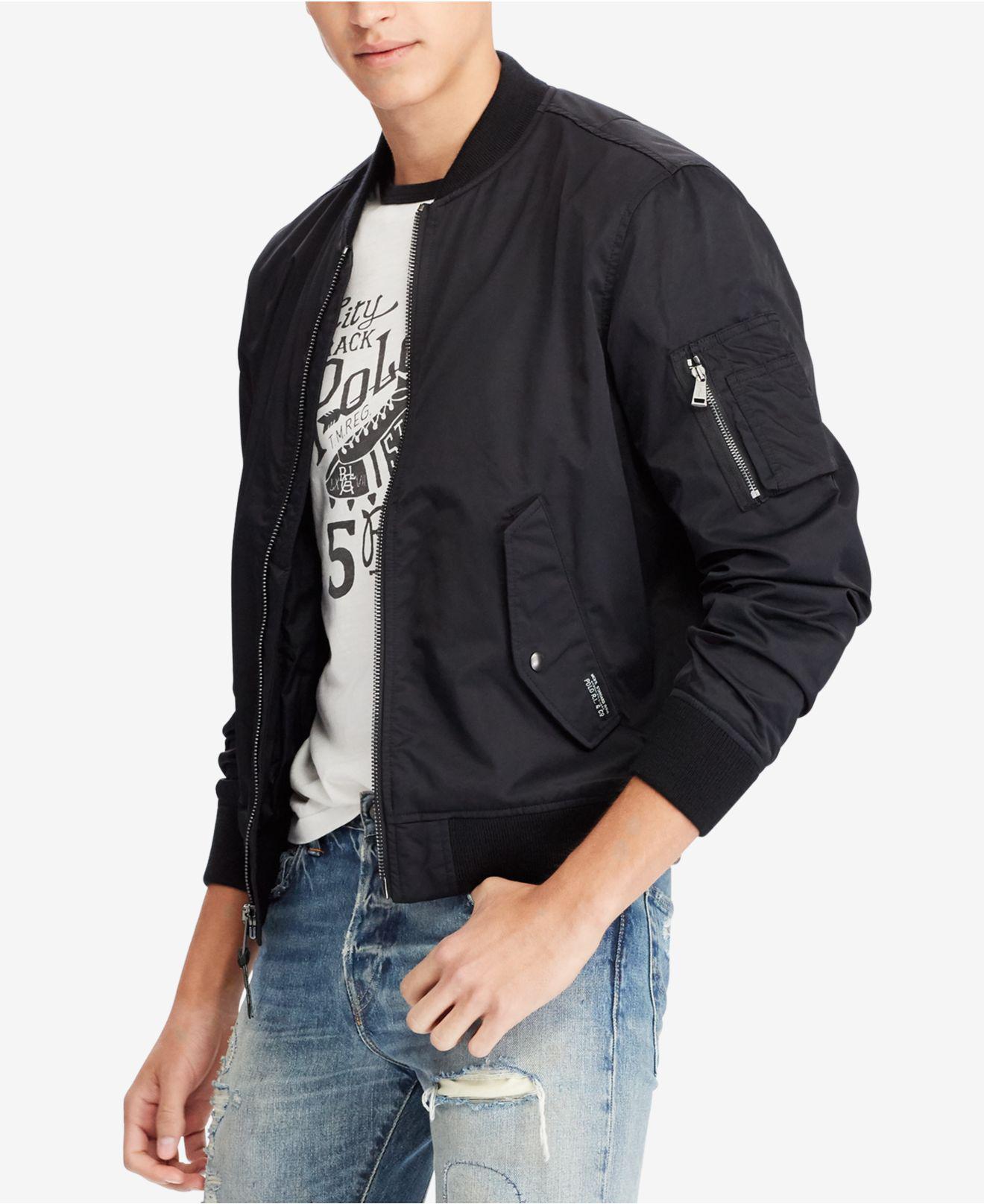 ralph lauren bomber jacket black
