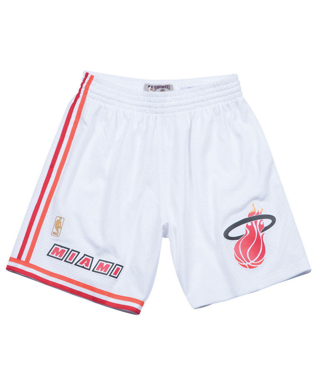 Mitchell & Ness Synthetic Miami Heat Swingman Shorts in ...