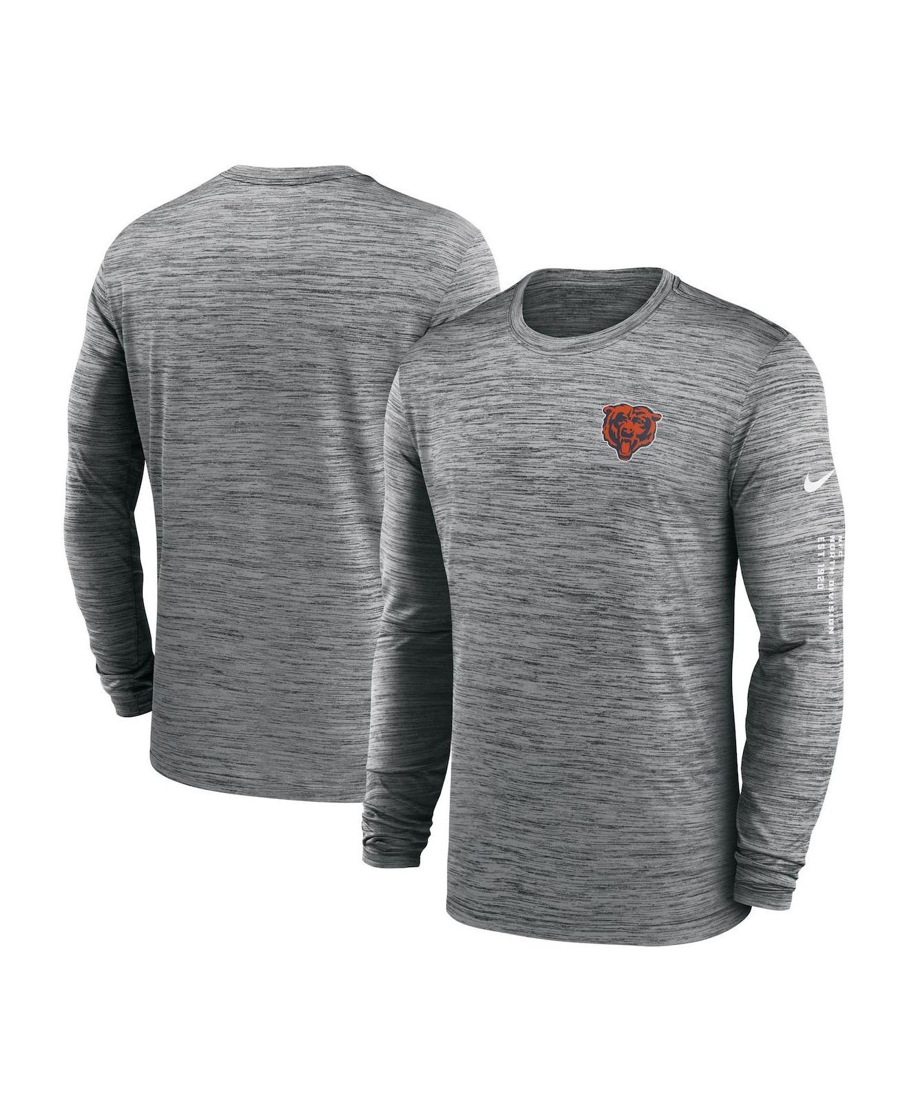 Men's Nike Brown Cleveland Browns Sideline Velocity Athletic Stack  Performance Long Sleeve T-Shirt