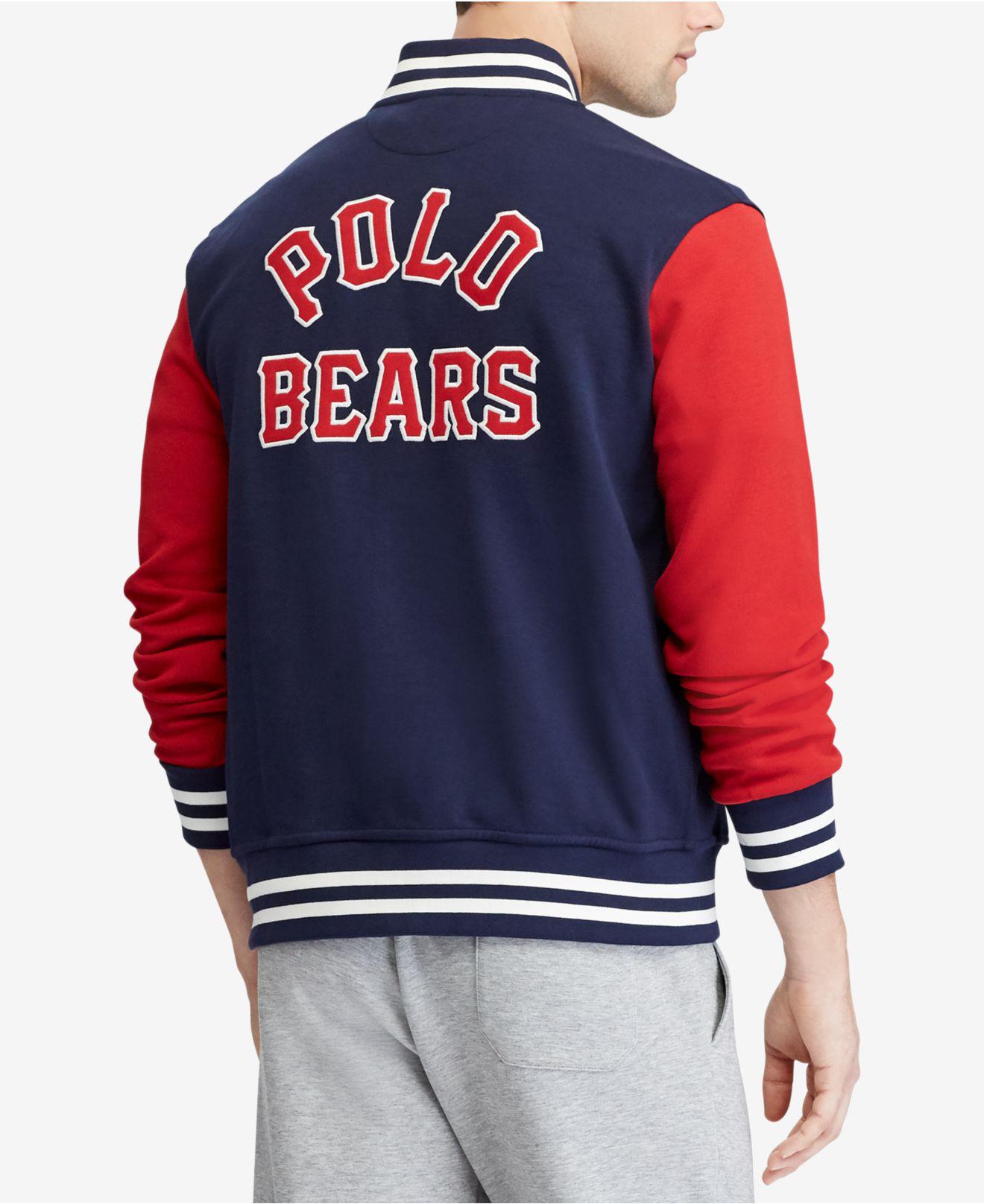Polo Ralph Lauren Polo Bear Baseball Jacket, Created For Macy's in Blue for  Men | Lyst